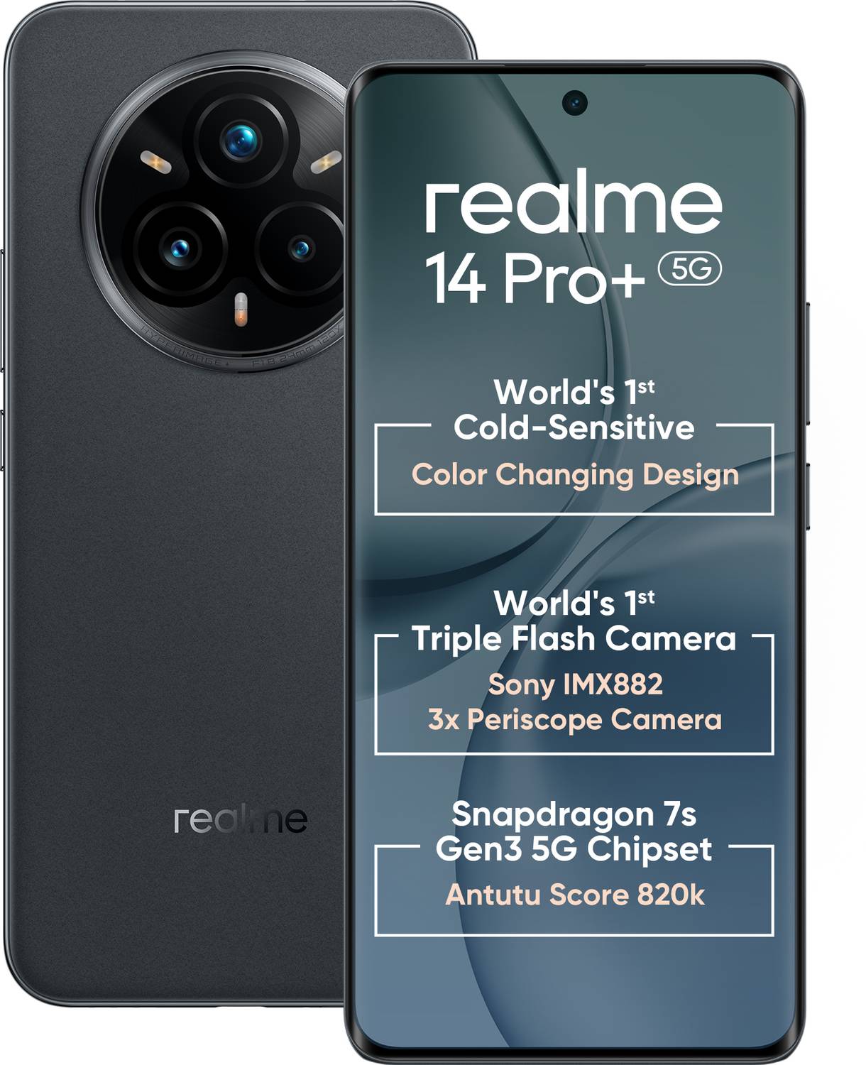 realme 14 Pro+ 5G (Suede Grey, 256 GB) (8 GB RAM)