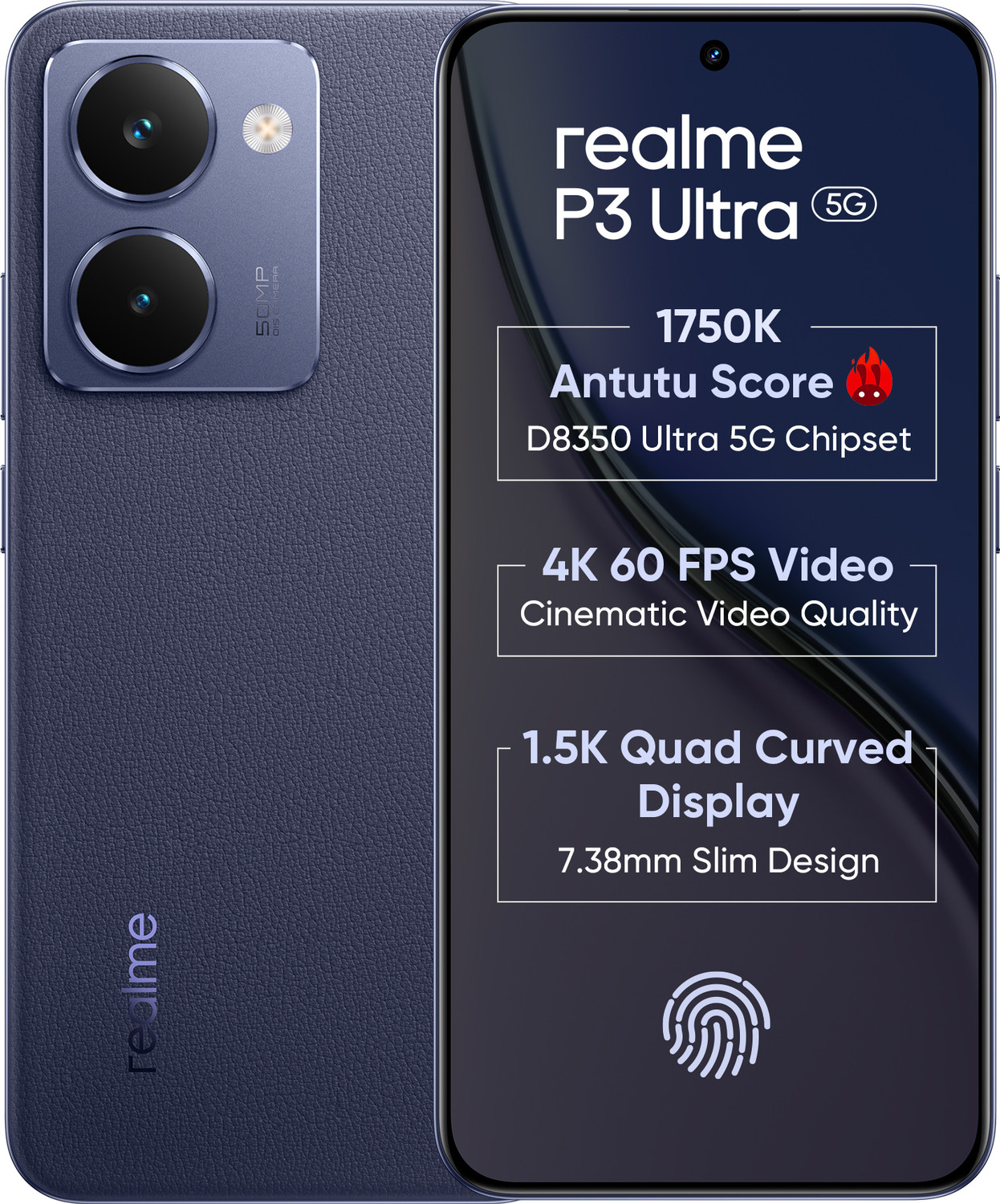 Image of realme P3 Ultra 5G (Neptune Blue, 256 GB)