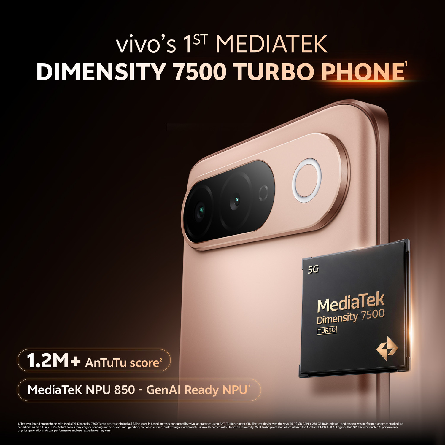 Image of vivo T5 5G (Royal Bronze, 256 GB)