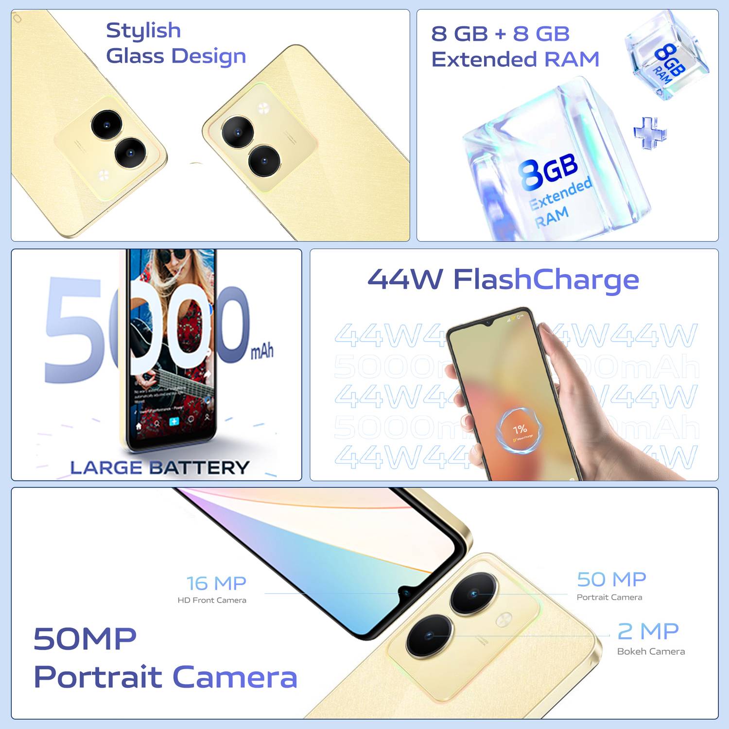 vivo Y36 128GB Vibrant Gold - Image 3