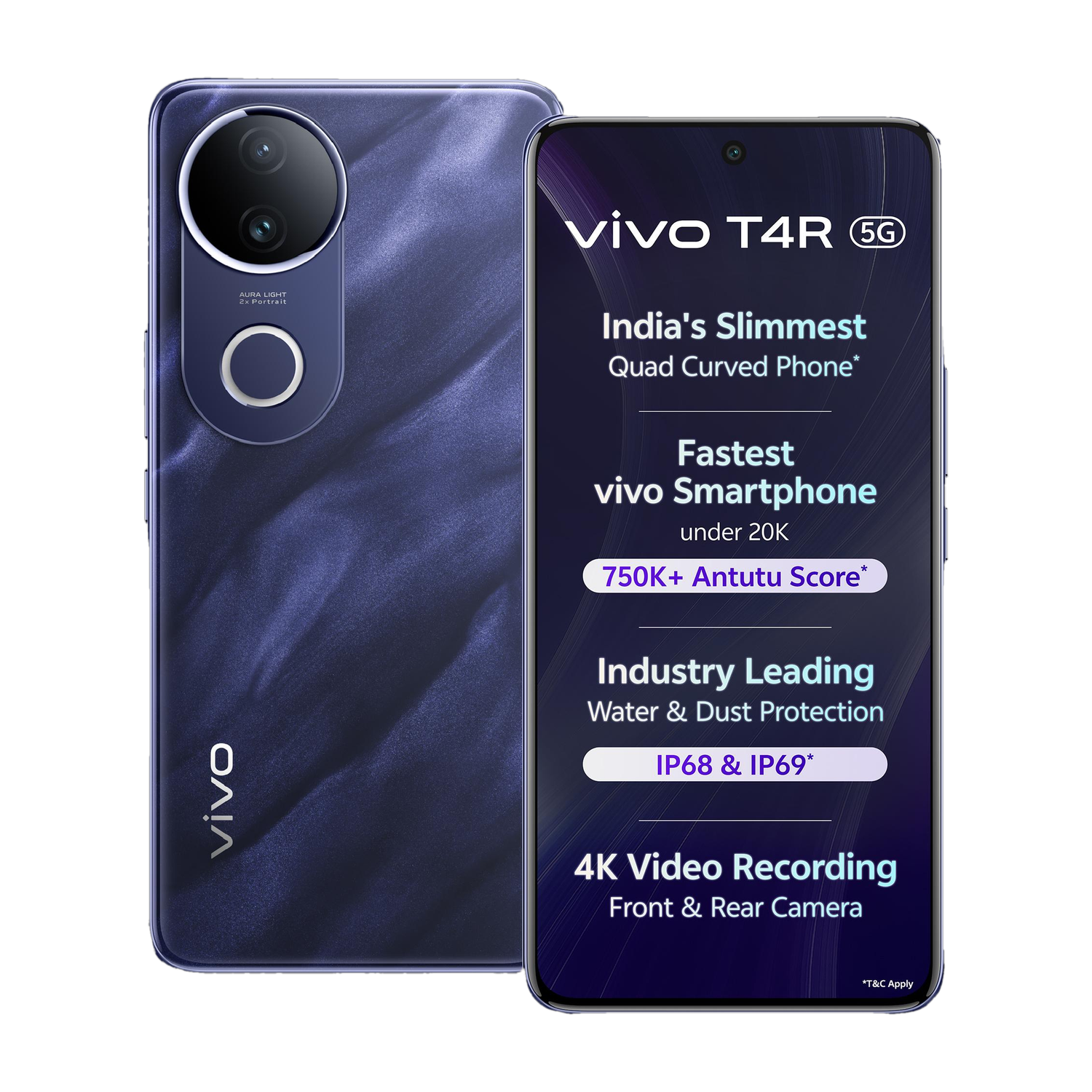 vivo T4R 5G 128GB Twilight Blue - Image 1