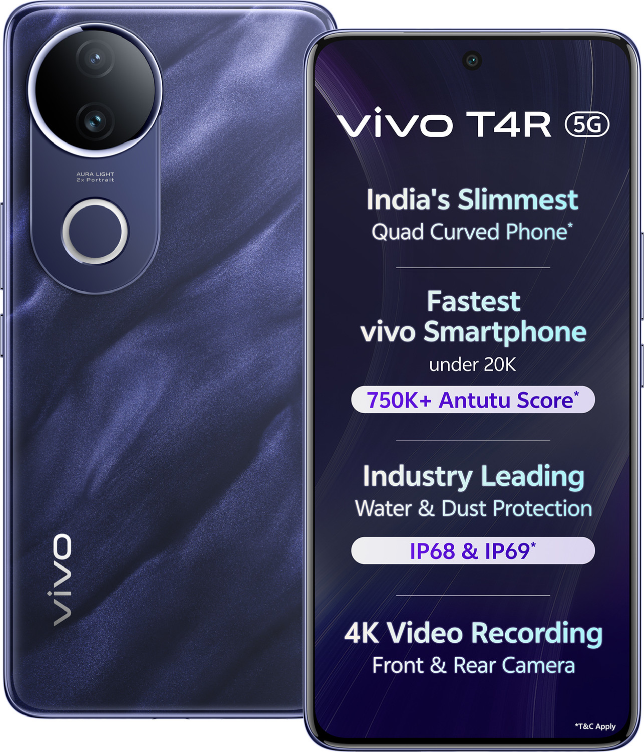 Image of vivo T4R 5G (Twilight Blue, 128 GB)