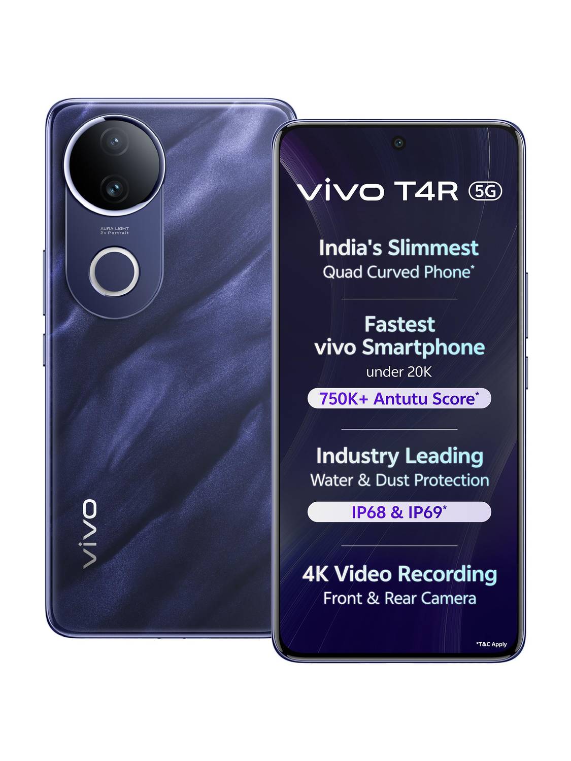 vivo T4R 5G 256GB Twilight Blue - Image 1