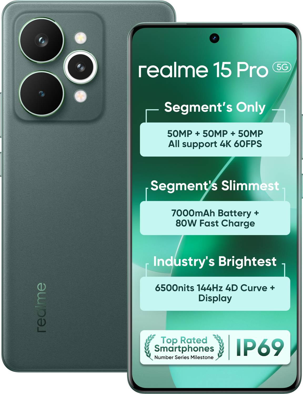 realme 15 Pro 5G (256 GB, Velvet Green) - Image 2