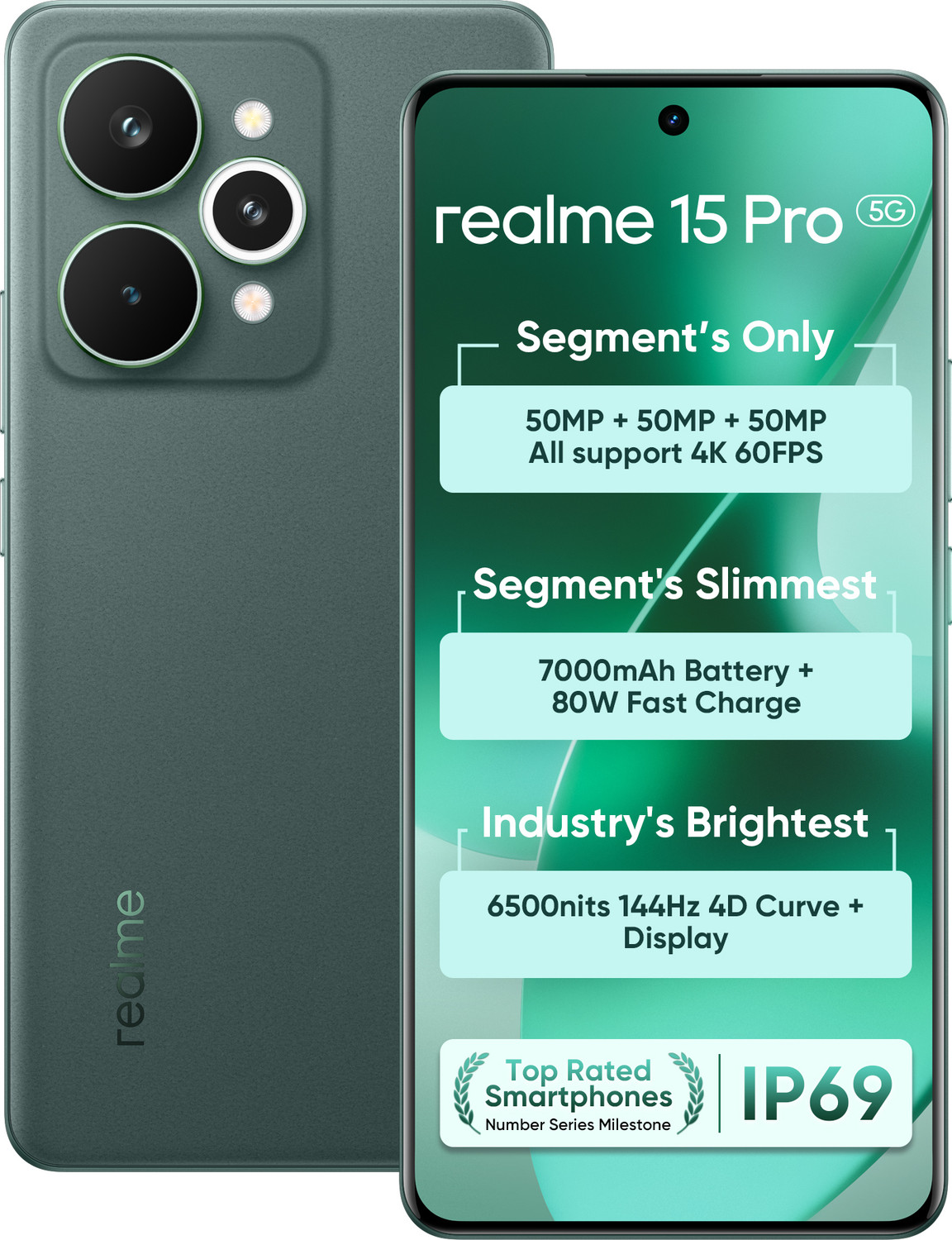 Image of realme 15 Pro 5G (Velvet Green, 256 GB)