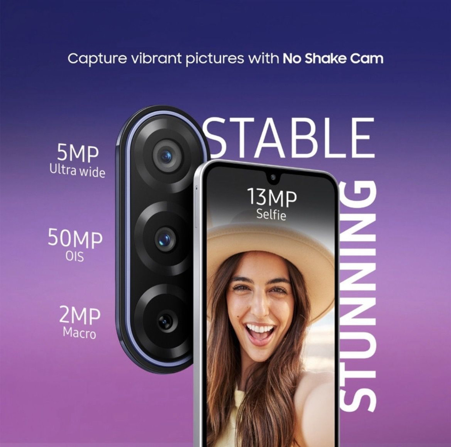 Image of Samsung Galaxy F17 5G (Voilet Pop 128GB) (4GB RAM) (Voilet poo, 128 GB)