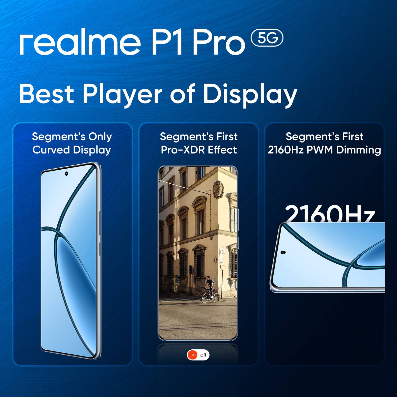 realme P1 Pro 5G 256GB Parrot Blue - Image 2