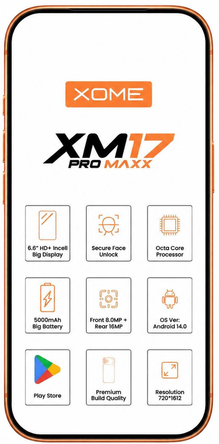 XOME XM17 PRO MAXX 64GB Orange - Image 4