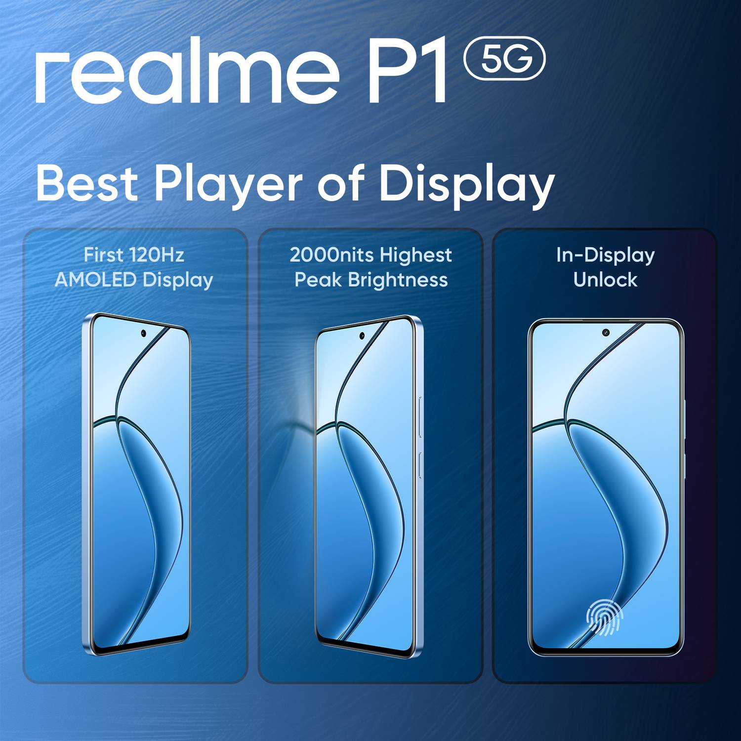 realme P1 5G 128GB Feather Blue - Image 2