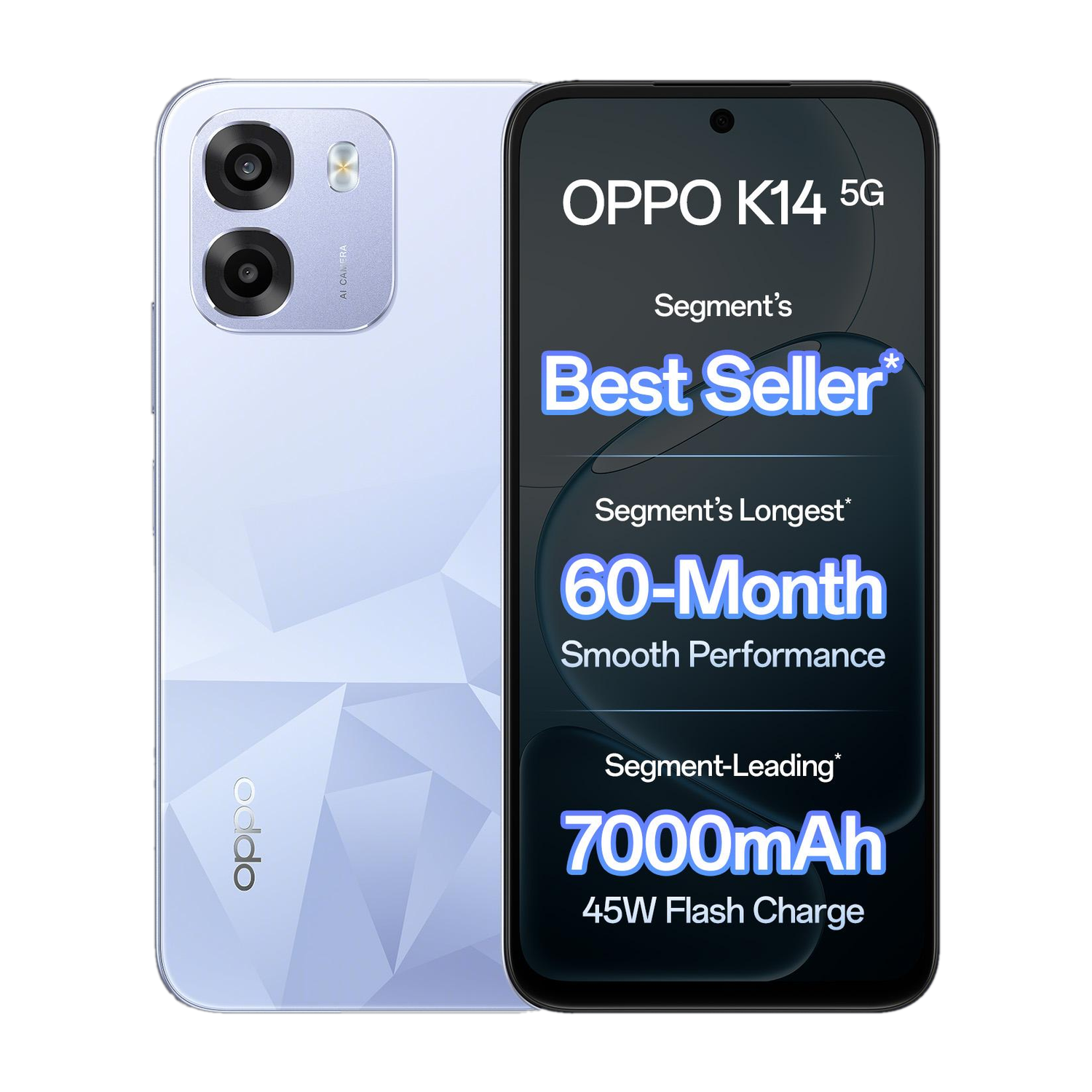 Image of OPPO K14 5G (Icy Blue, 256 GB)