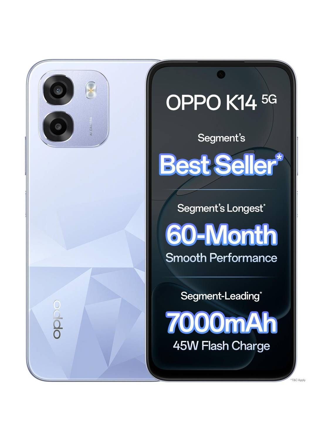 OPPO K14 5G (Icy Blue, 128 GB)