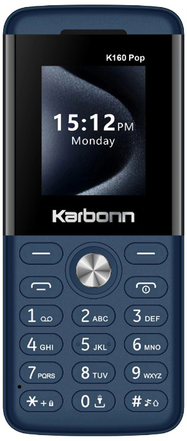Image of KARBONN K160Pop Dual SIM,Keypad Phone 1.8''LCD,1000mAh Battery,Camera,ExpandableUpto32GB