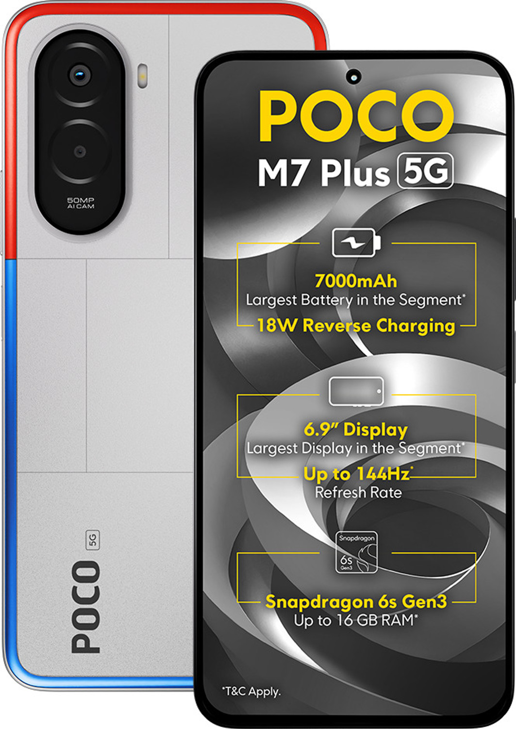 Image of POCO M7 Plus 5G (Chrome Silver, 128 GB)