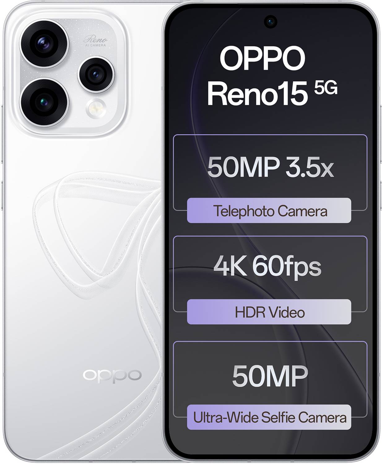 OPPO Reno15 5G 512GB Glacier White