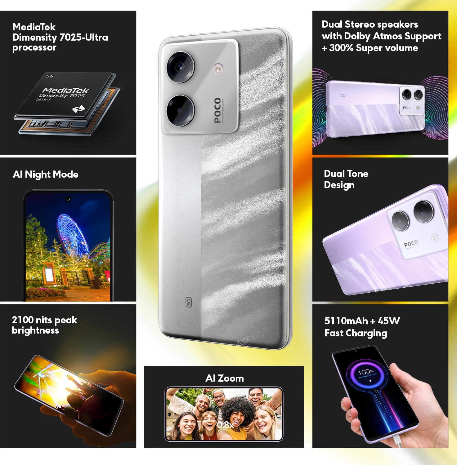 Image of POCO M7 Pro 5G (Lunar Dust, 128 GB)