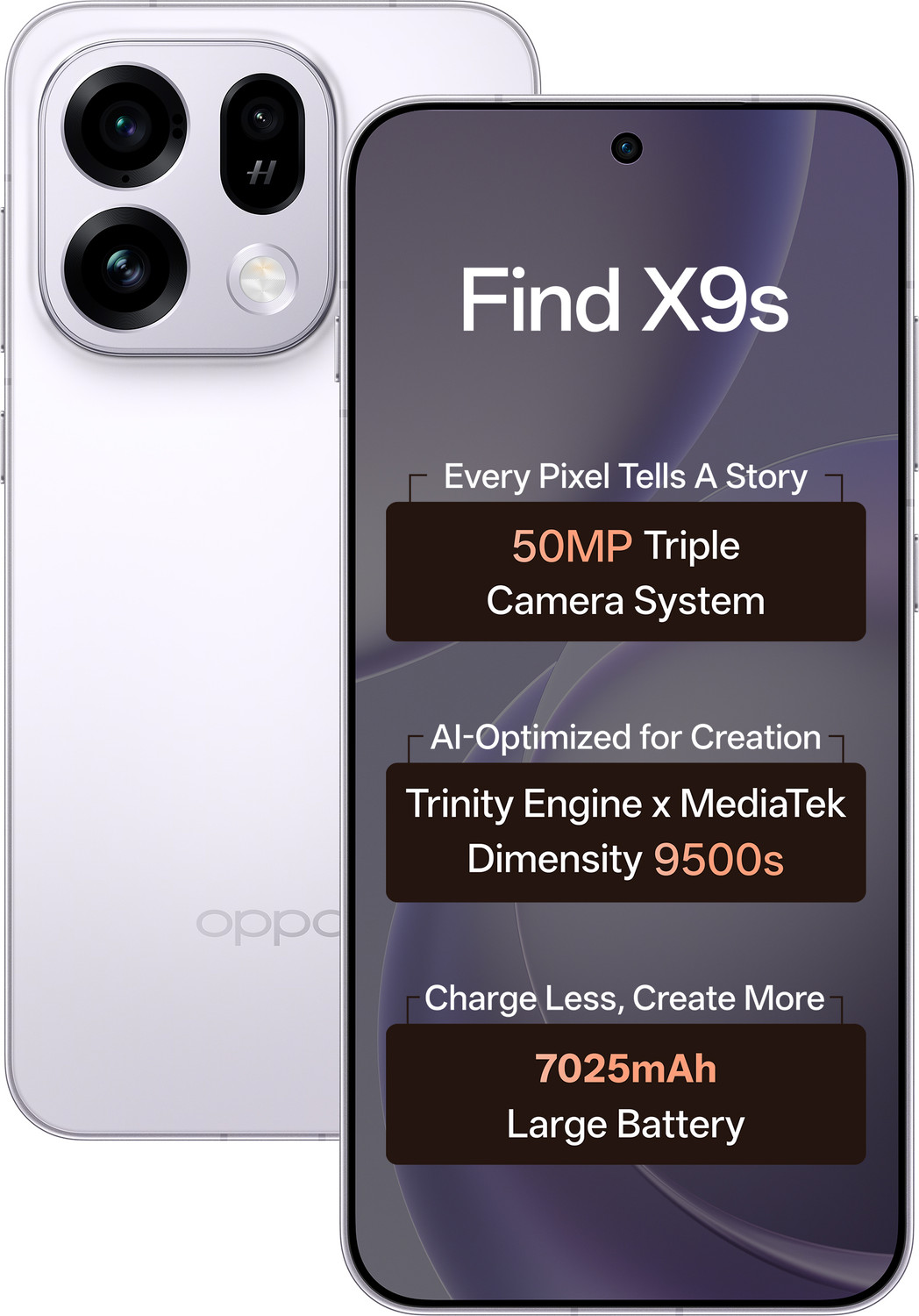 Image of OPPO Find X9s (Lavender Sky, 512 GB)