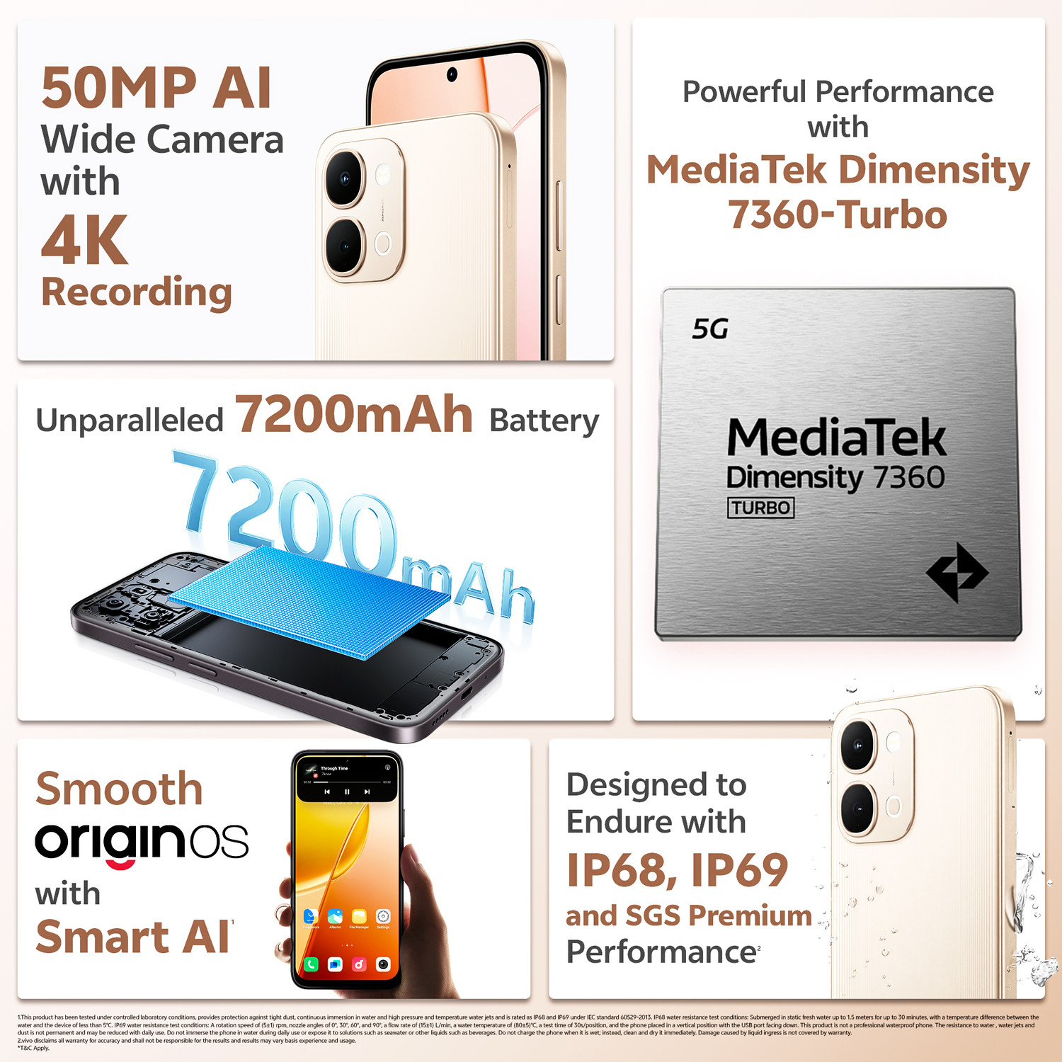 Image of vivo Y51 Pro 5G (Noble Gold, 256 GB)