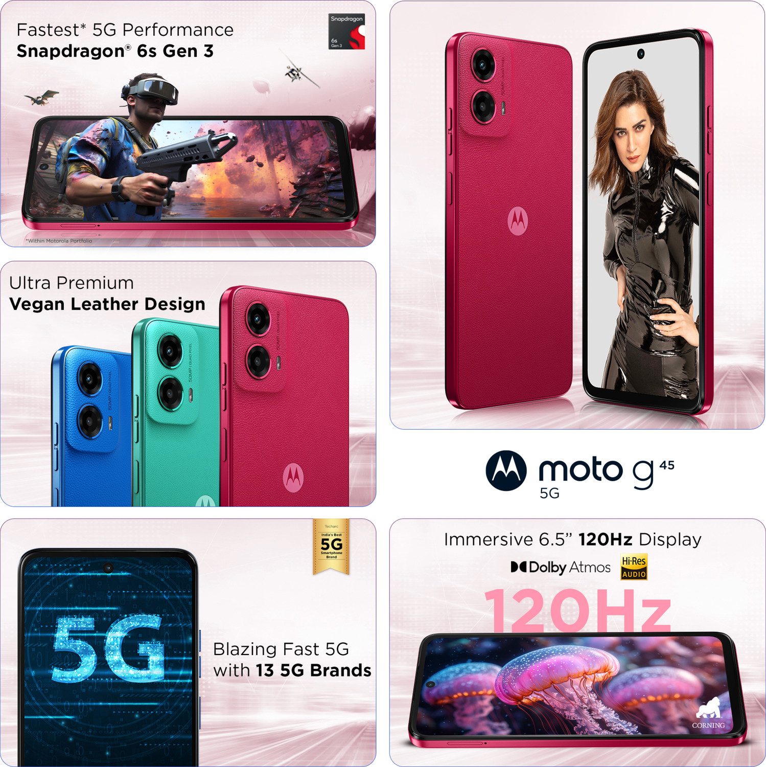 Image of Motorola g45 5G (Viva Magenta, 128 GB)