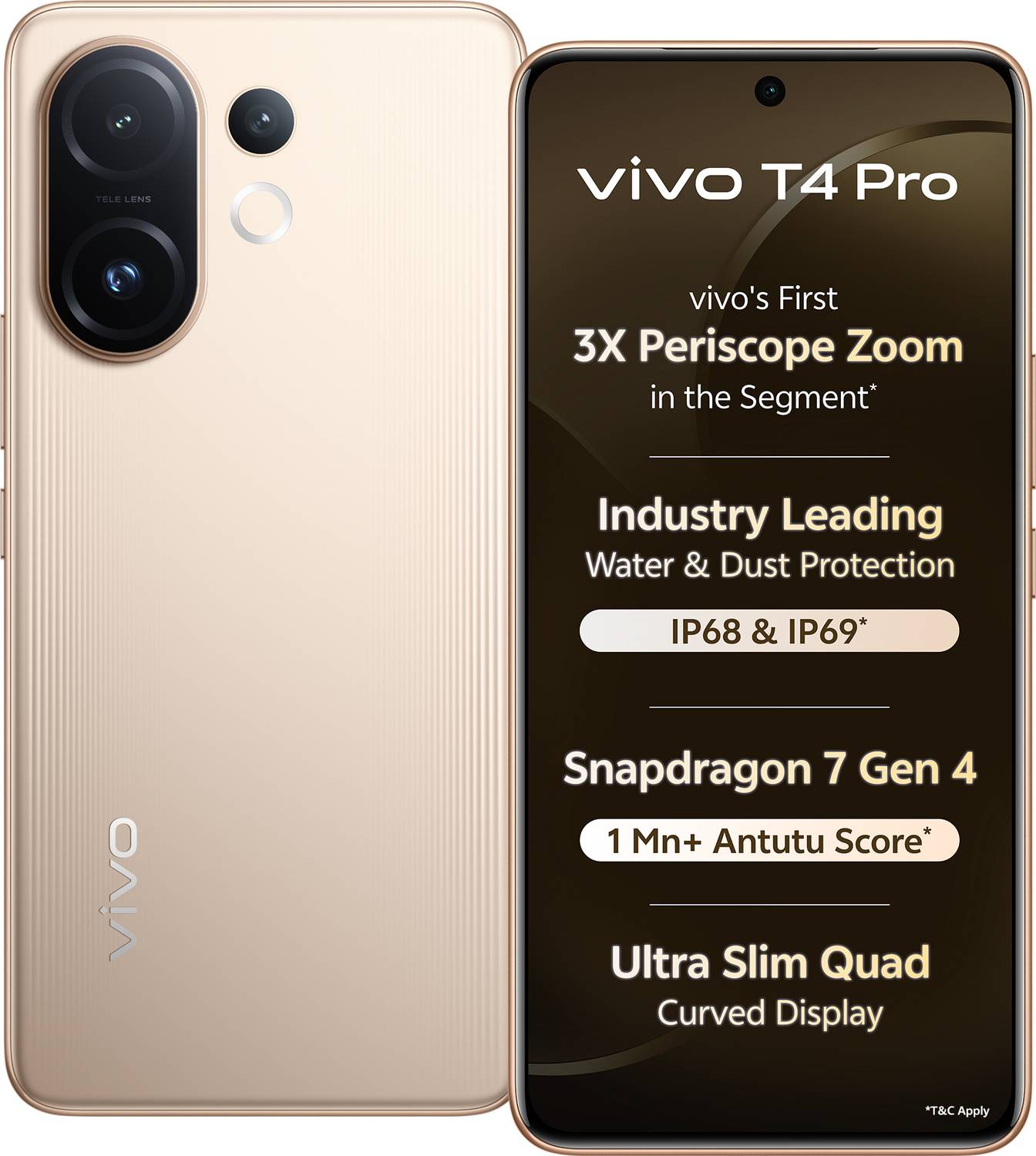 vivo T4 Pro 5G (Blaze Gold, 256 GB) (12 GB RAM)