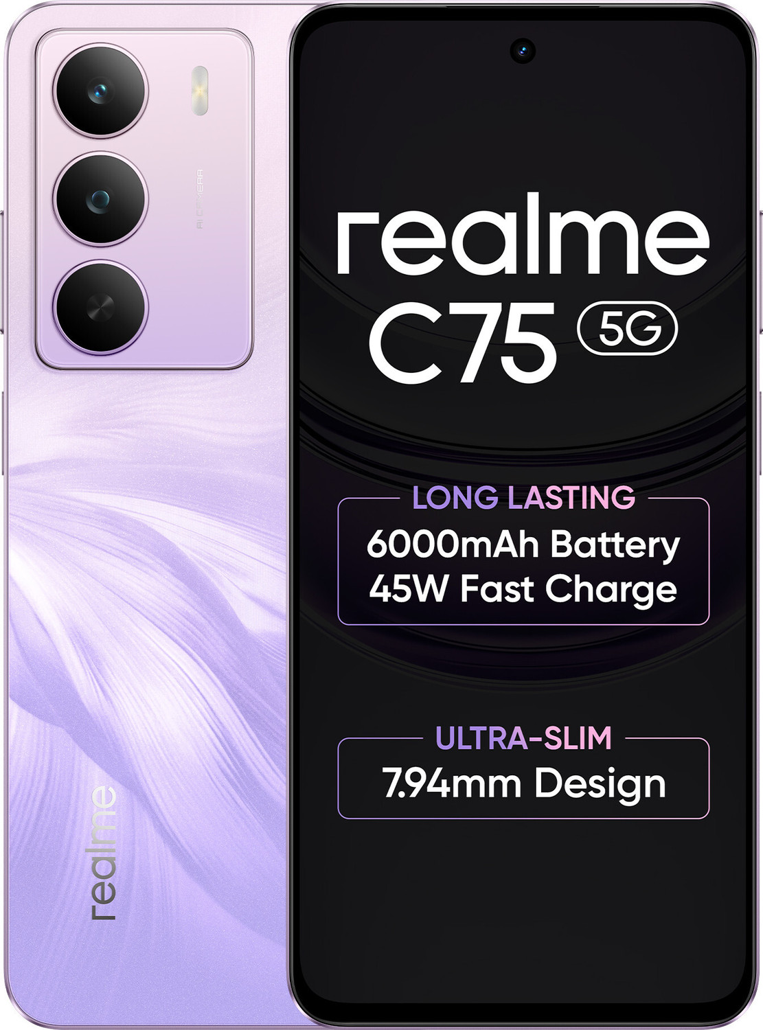 Image of realme C75 5G (Purple Blossom, 128 GB)