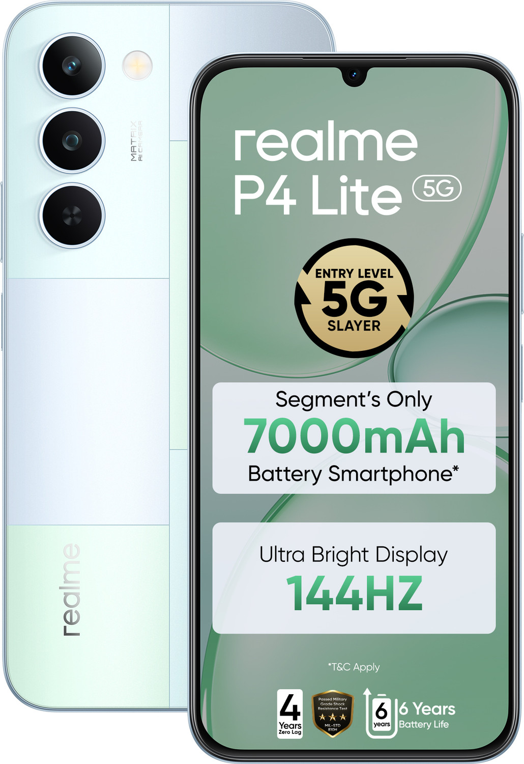 Image of realme P4 Lite 5G (Mosaic Green, 64 GB)