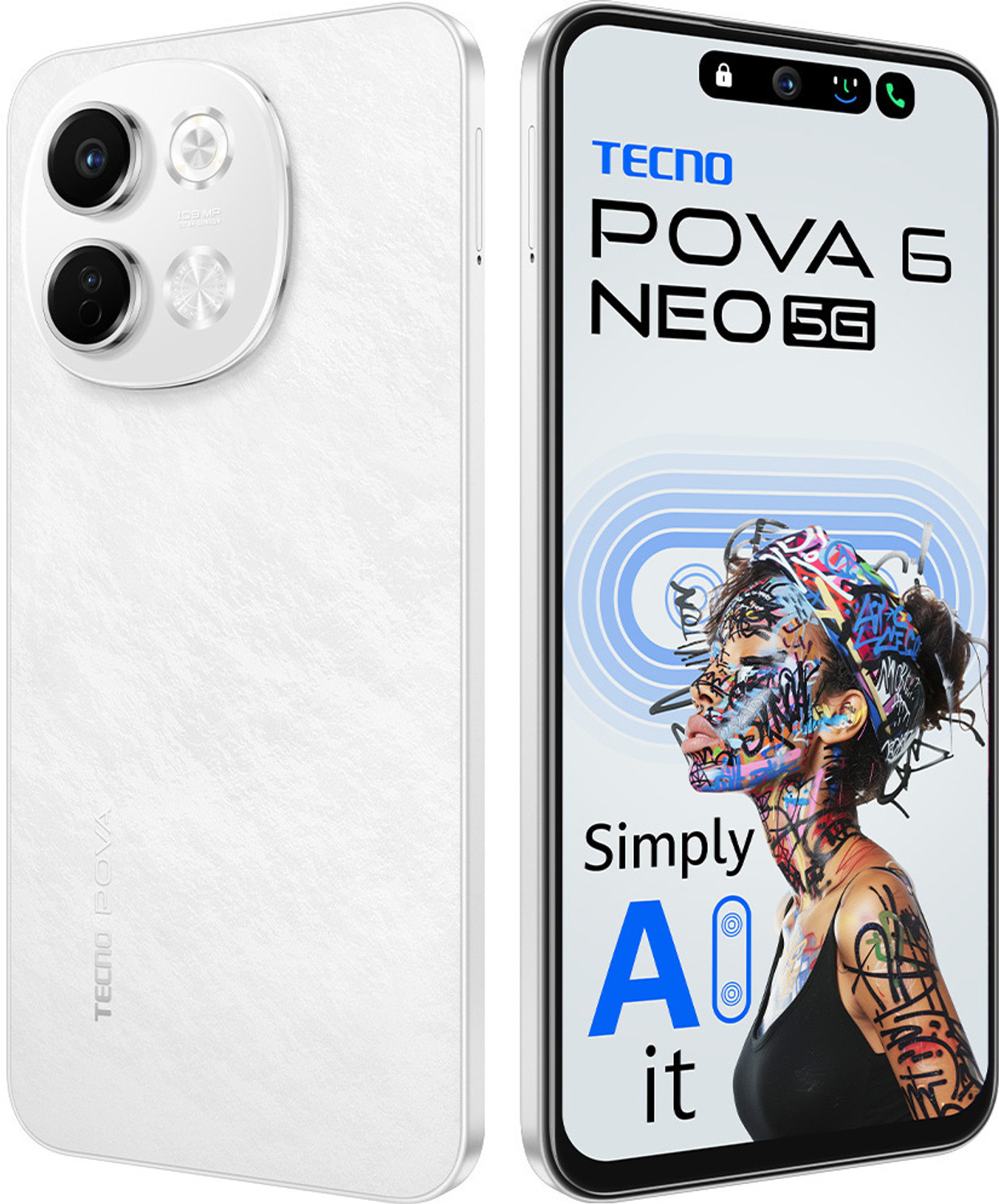 Image of Tecno Pova 6 Neo 5G (Aurora Cloud, 256 GB)