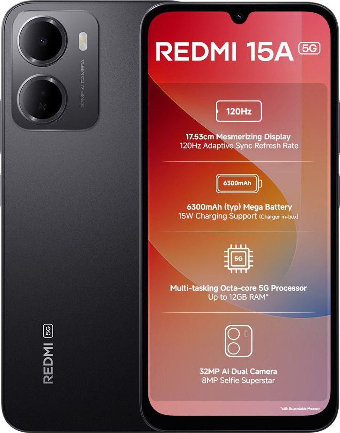 Image of REDMI 15A (Ace Black, 128 GB)