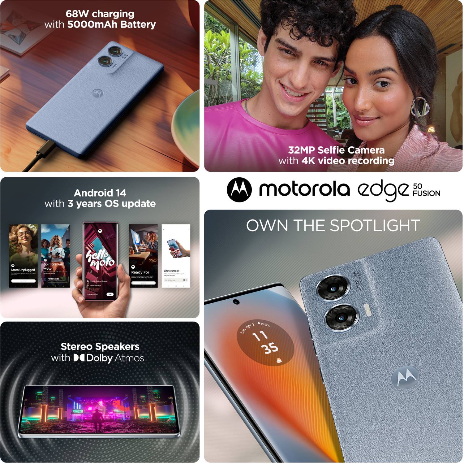 Motorola Edge 50 Fusion Marshmallow Blue 128GB - Image 5