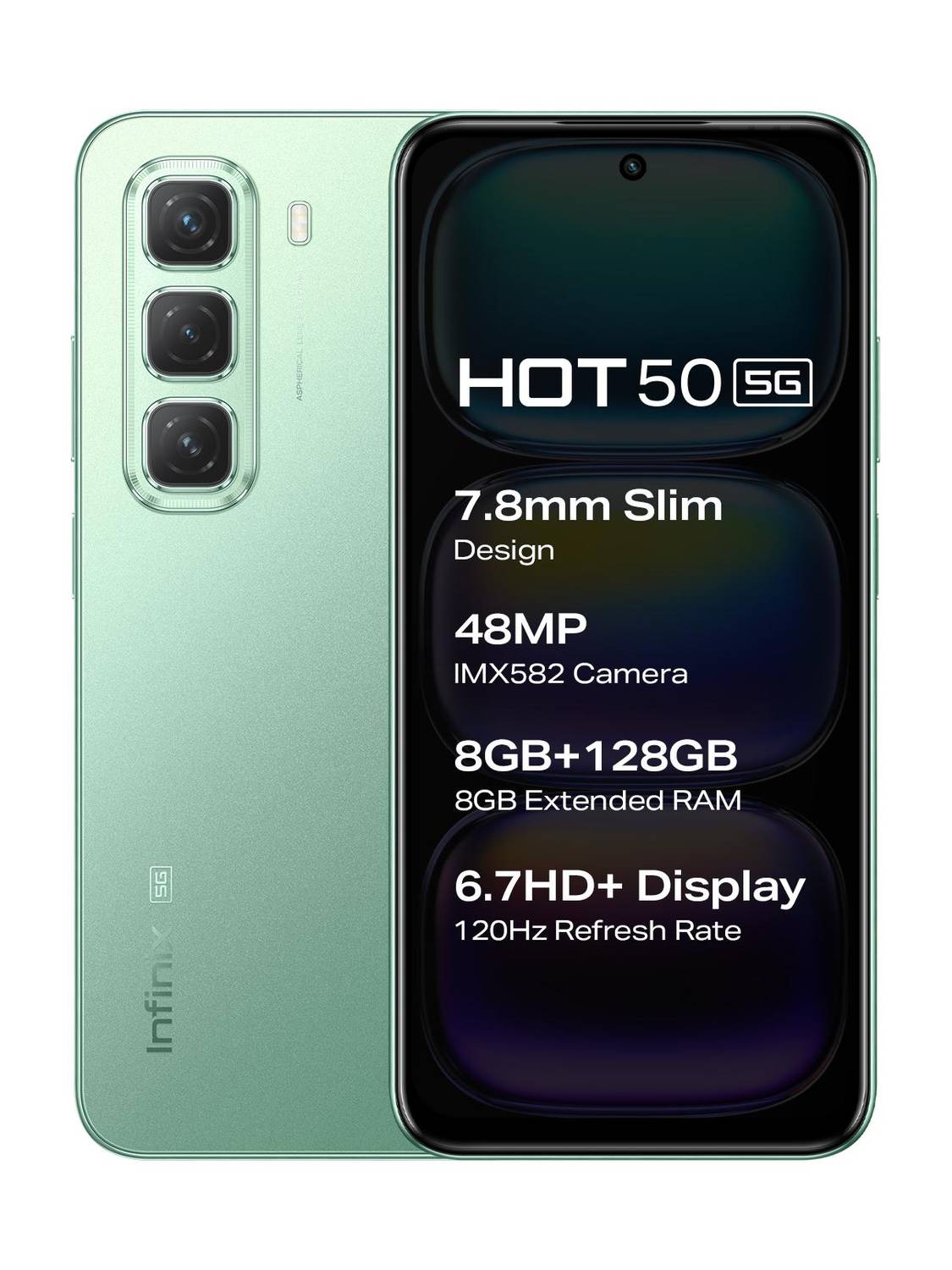 Infinix Hot 50 5G 128GB Sage Green - Image 1