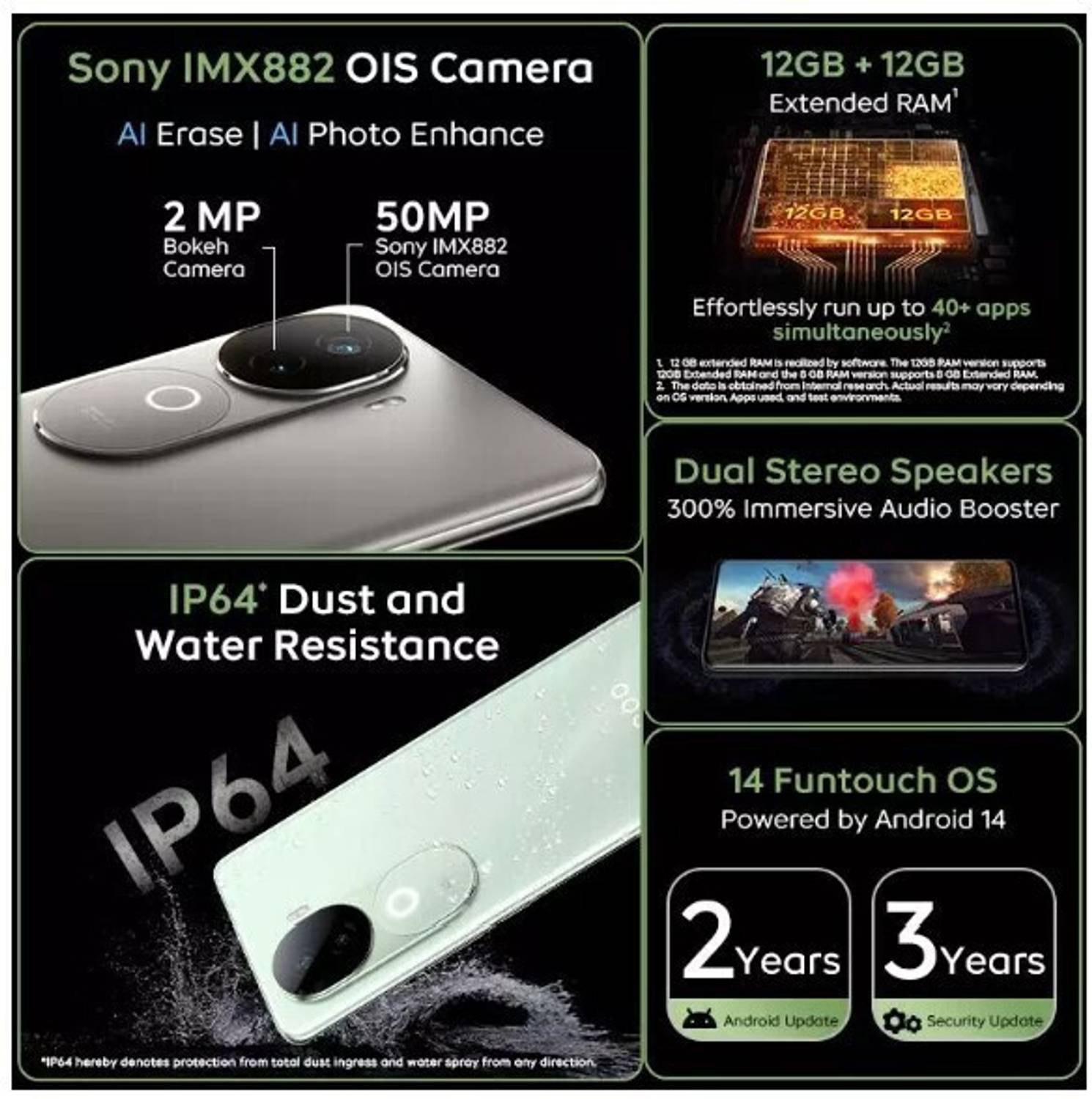 IQOO Z9s 5G 128GB Onyx Green - Image 4
