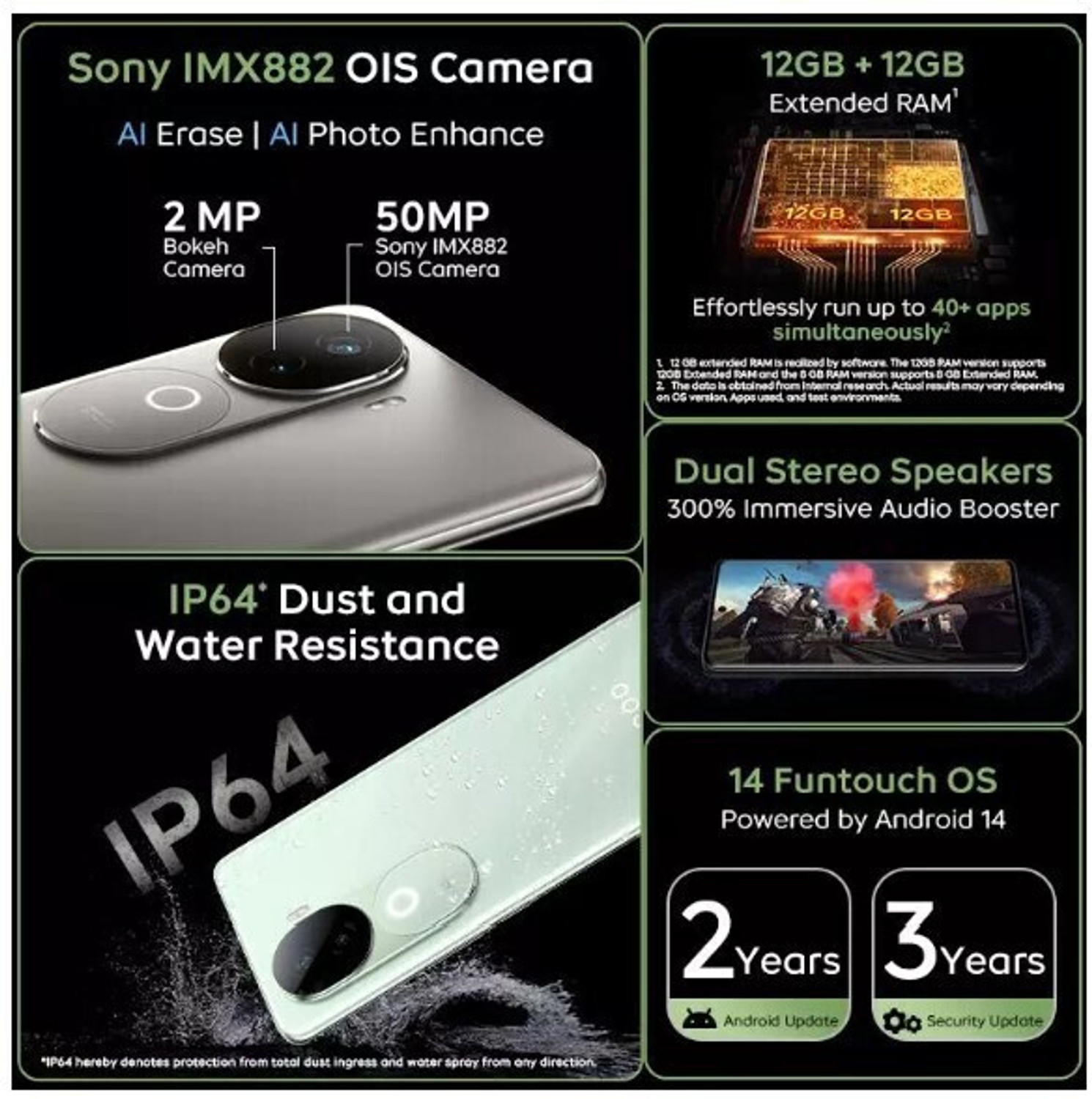 Image of IQOO Z9s 5G (Onyx Green, 128 GB)