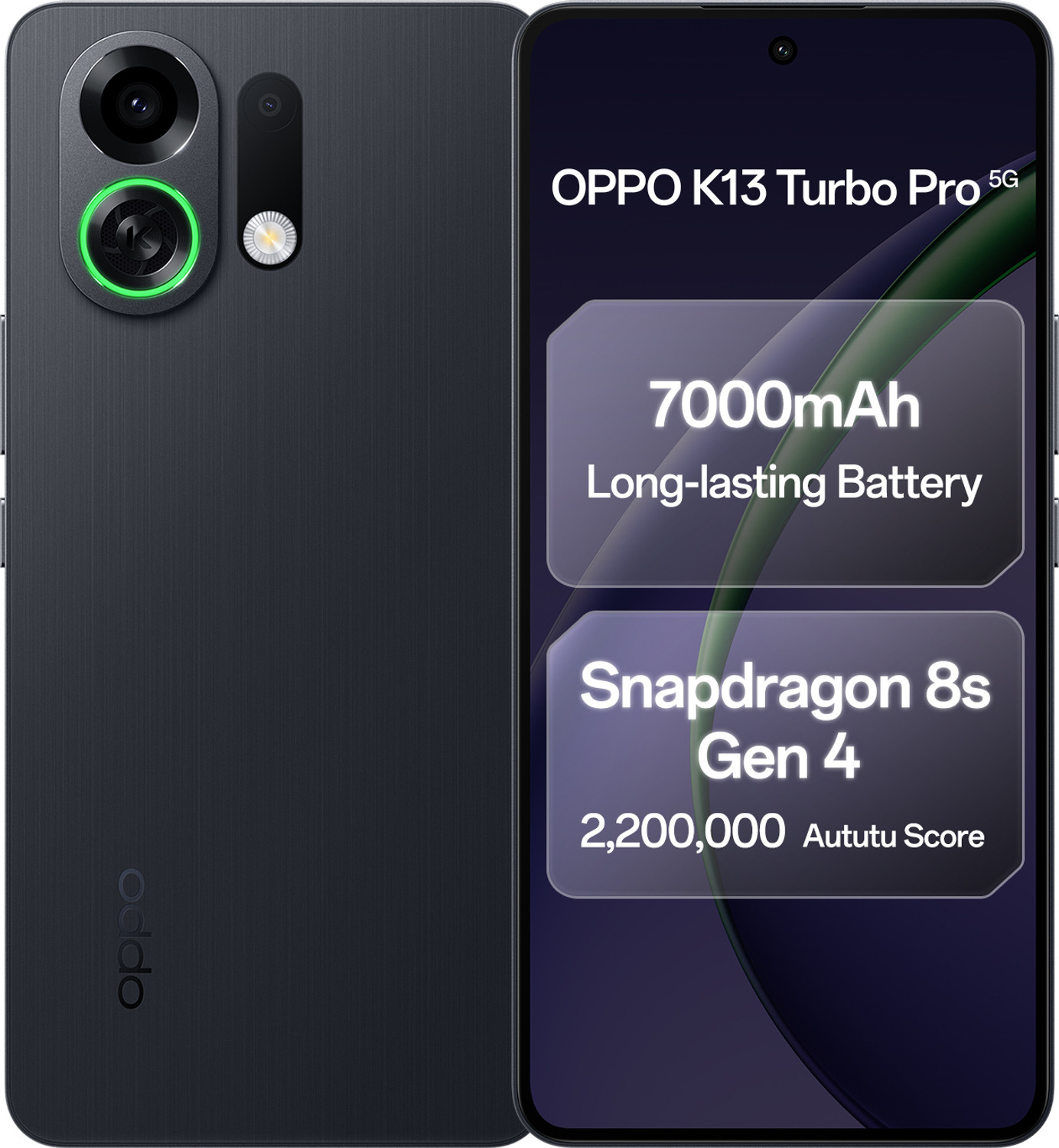 Image of OPPO K13 Turbo Pro 5G (Midnight Maverick, 256 GB)