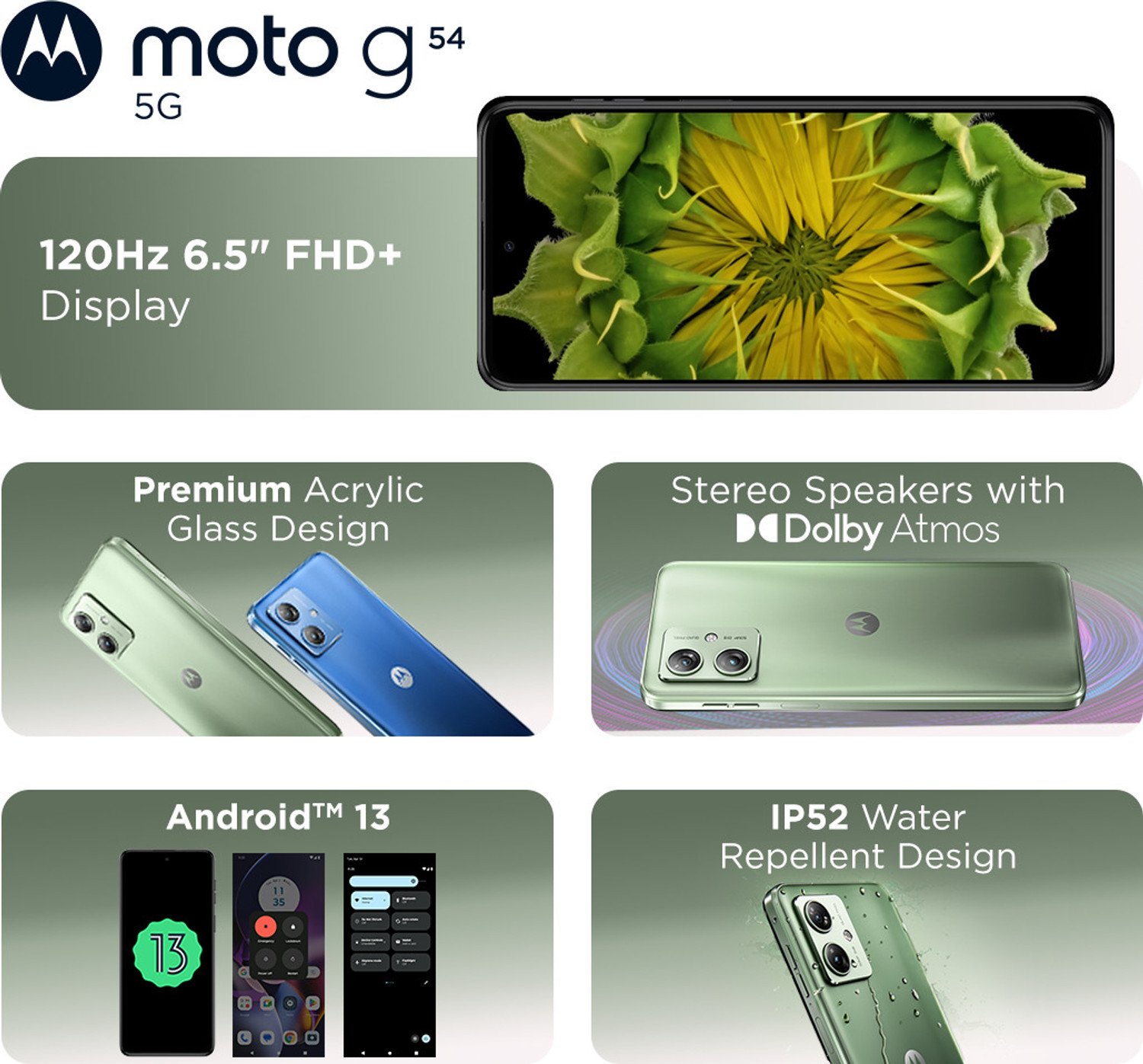 Image of Motorola g54 5G (Mint Green, 128 GB)