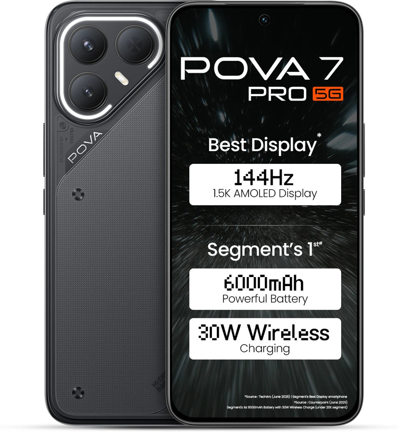 Image of Tecno Pova 7 Pro 5G (Geek Black, 128 GB)