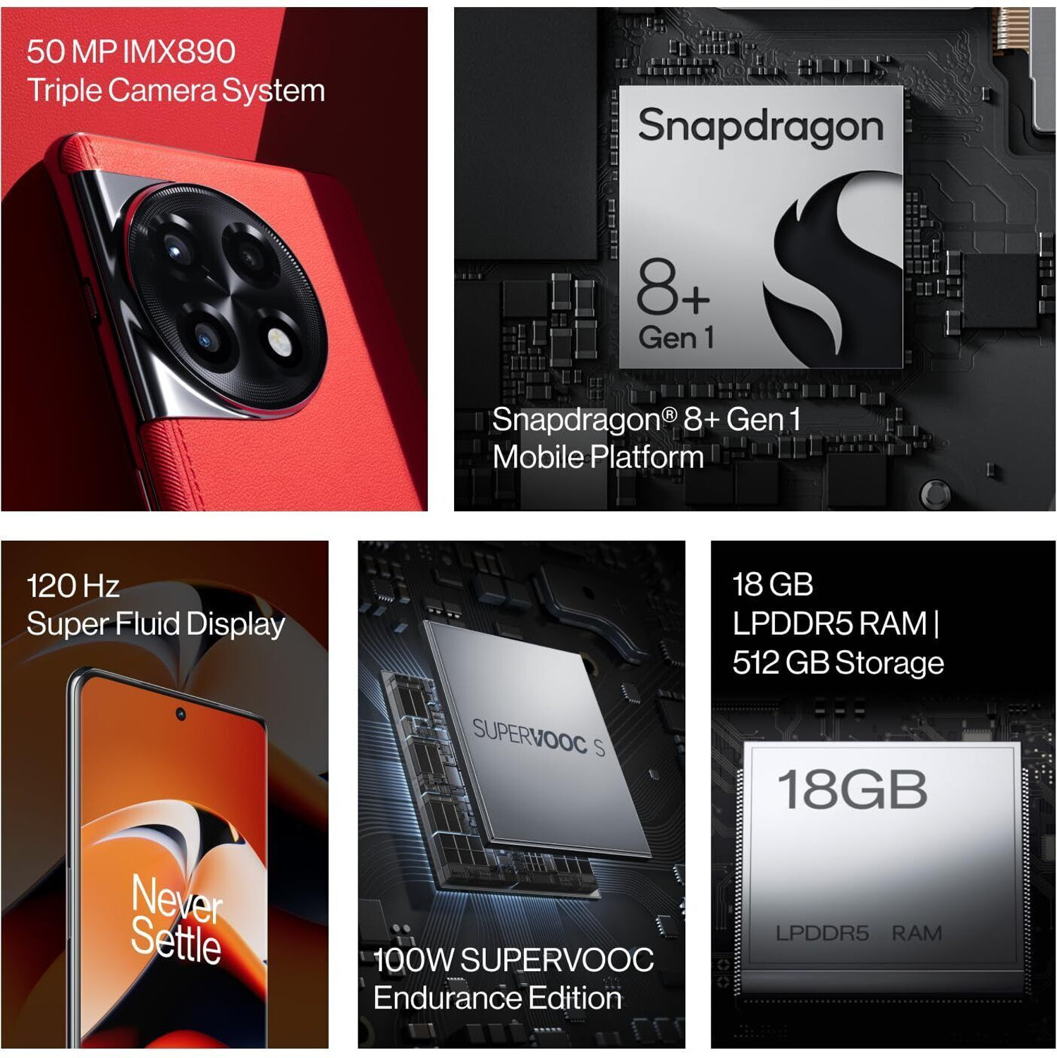 Image of OnePlus 11R 5G (Solar Red, 512 GB)