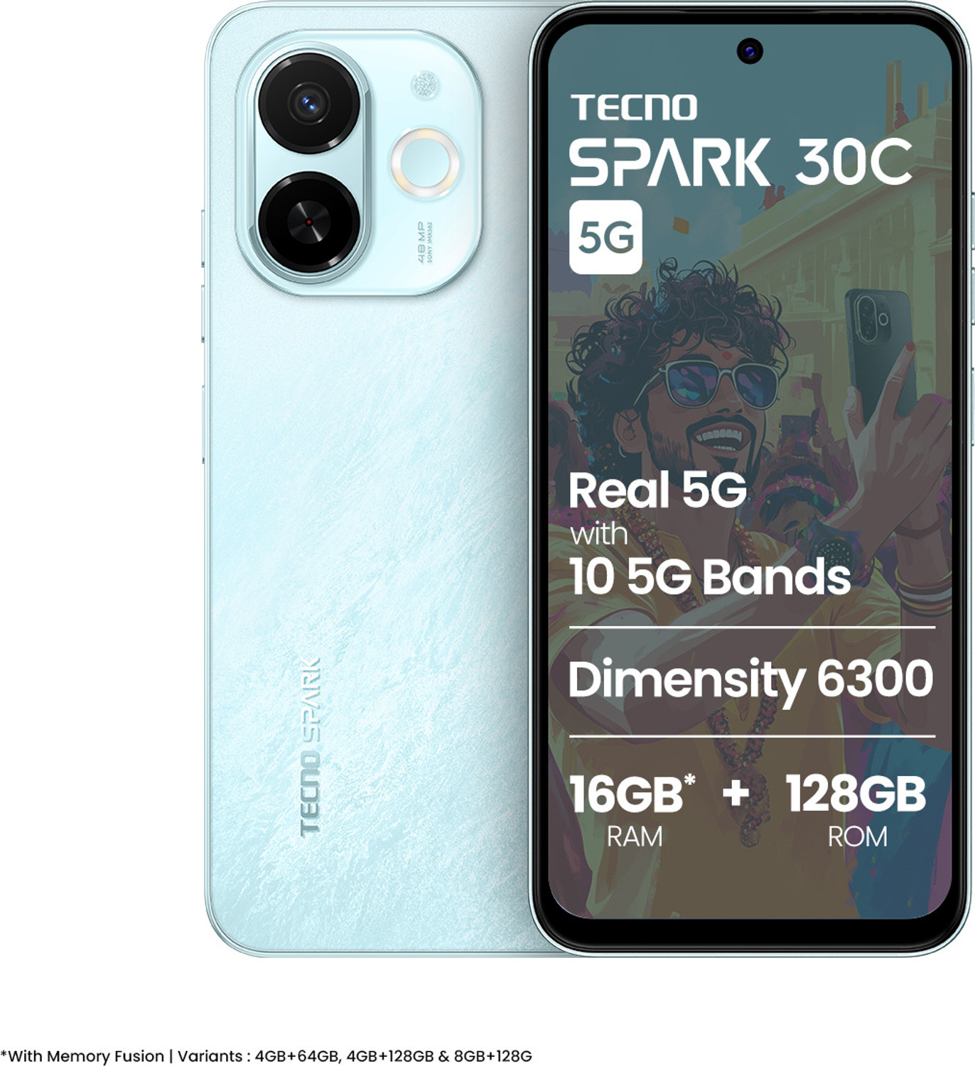 Image of Tecno Spark 30C 5G (Azure Sky, 64 GB)