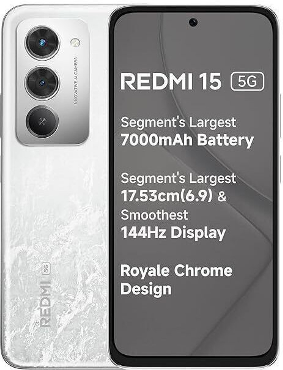 Image of REDMI 15 5G (Frosted White, 256 GB)
