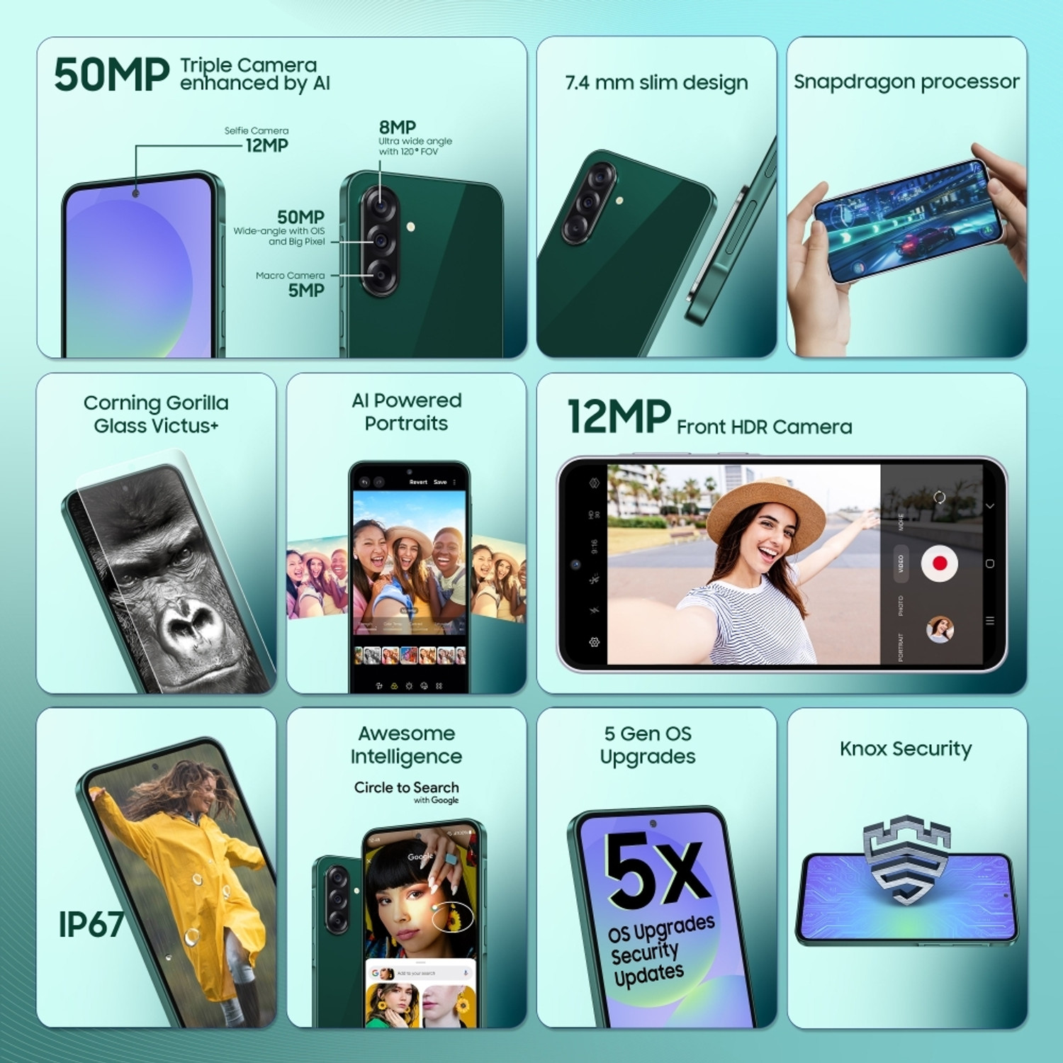 Image of Samsung A36 5G (Dark Green, 128 GB)