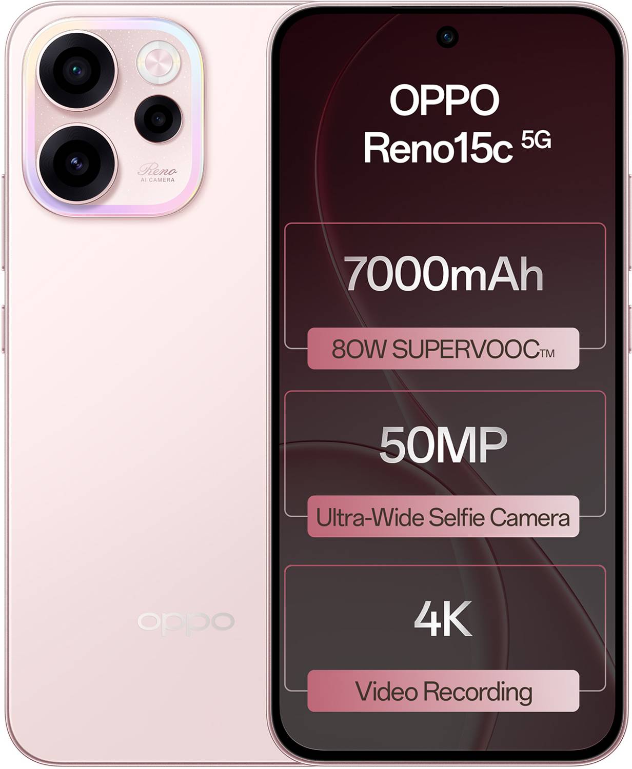 OPPO Reno15c 5G Afterglow Pink 256 GB