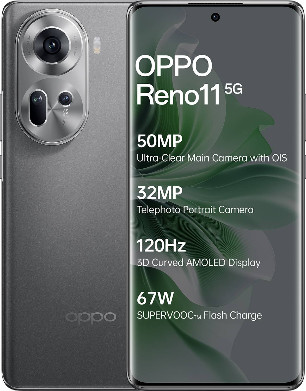 OPPO Reno11 5G (Rock Grey, 256 GB) (8 GB RAM)