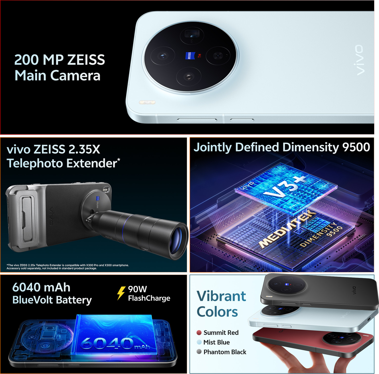 Image of vivo X300 (Mist Blue, 256 GB)