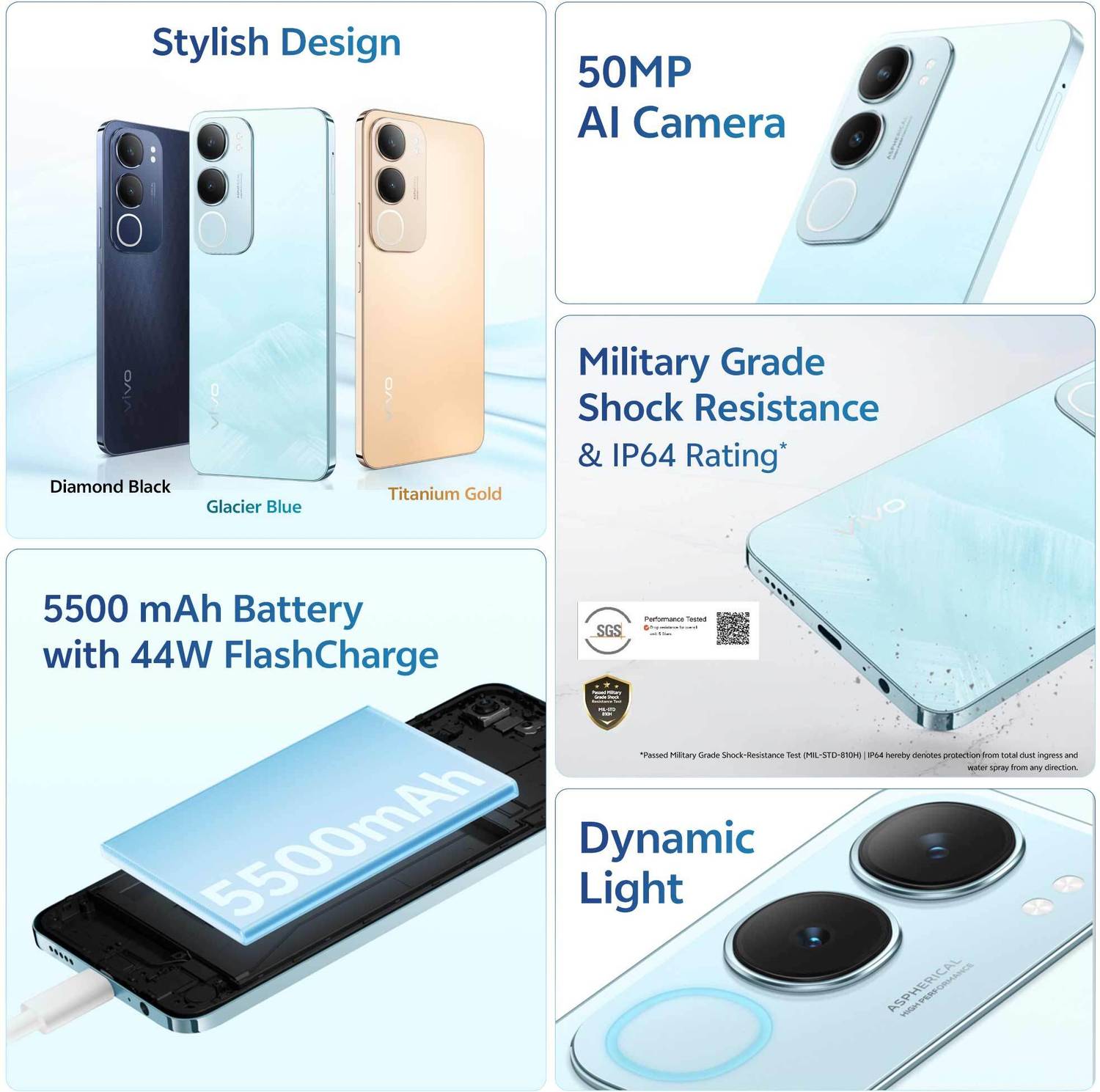 vivo Y29 5G 128GB Glacier Blue - Image 4