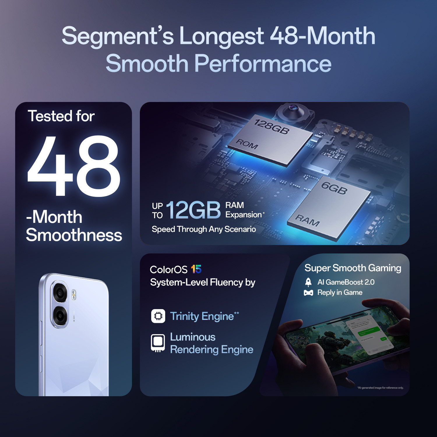 Image of OPPO K14x 5G (Prism Violet, 128 GB)