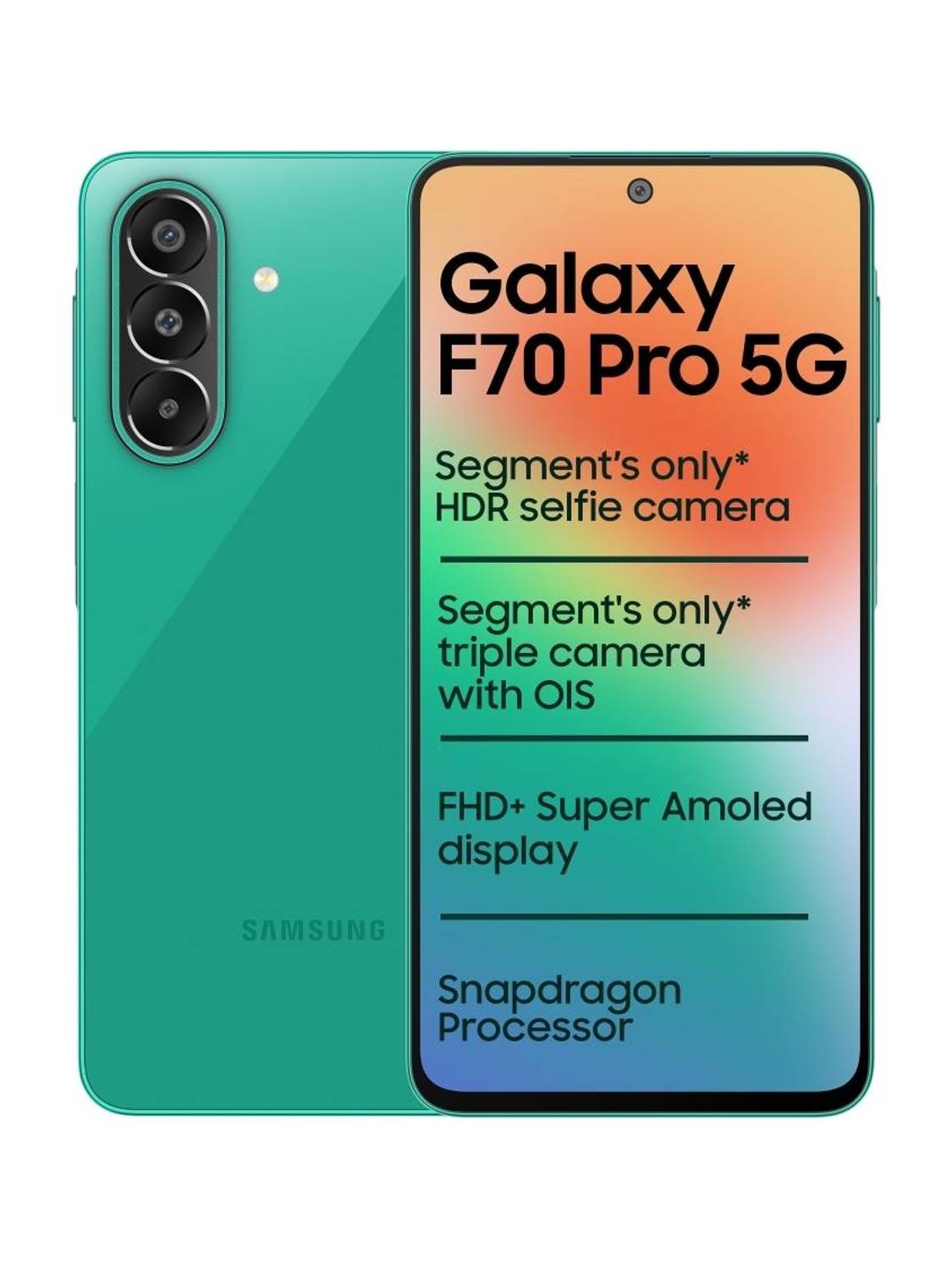 Samsung Galaxy F70 Pro 5G 128GB Aura Green - Image 1