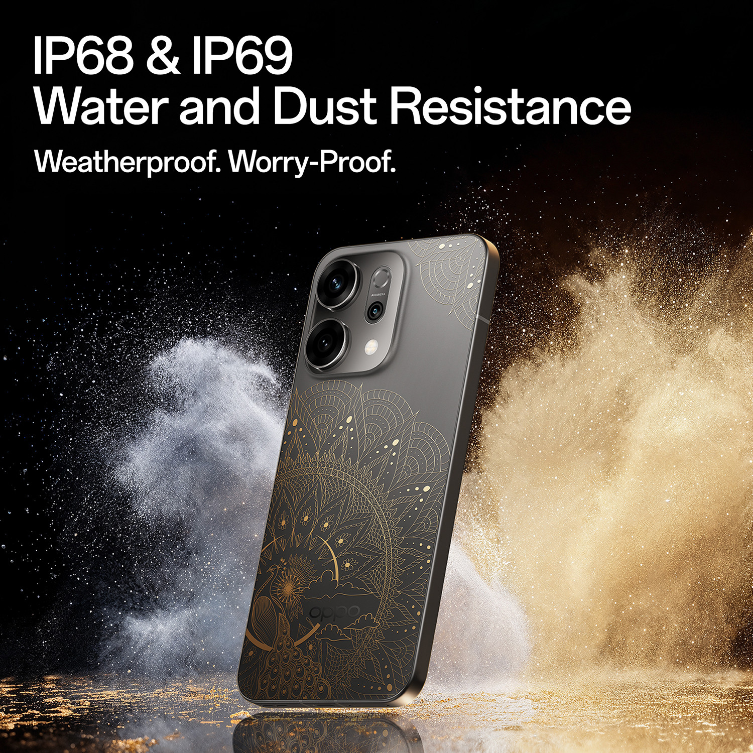 Image of OPPO Reno14 5G (Diwali Gold Edition, 256 GB)