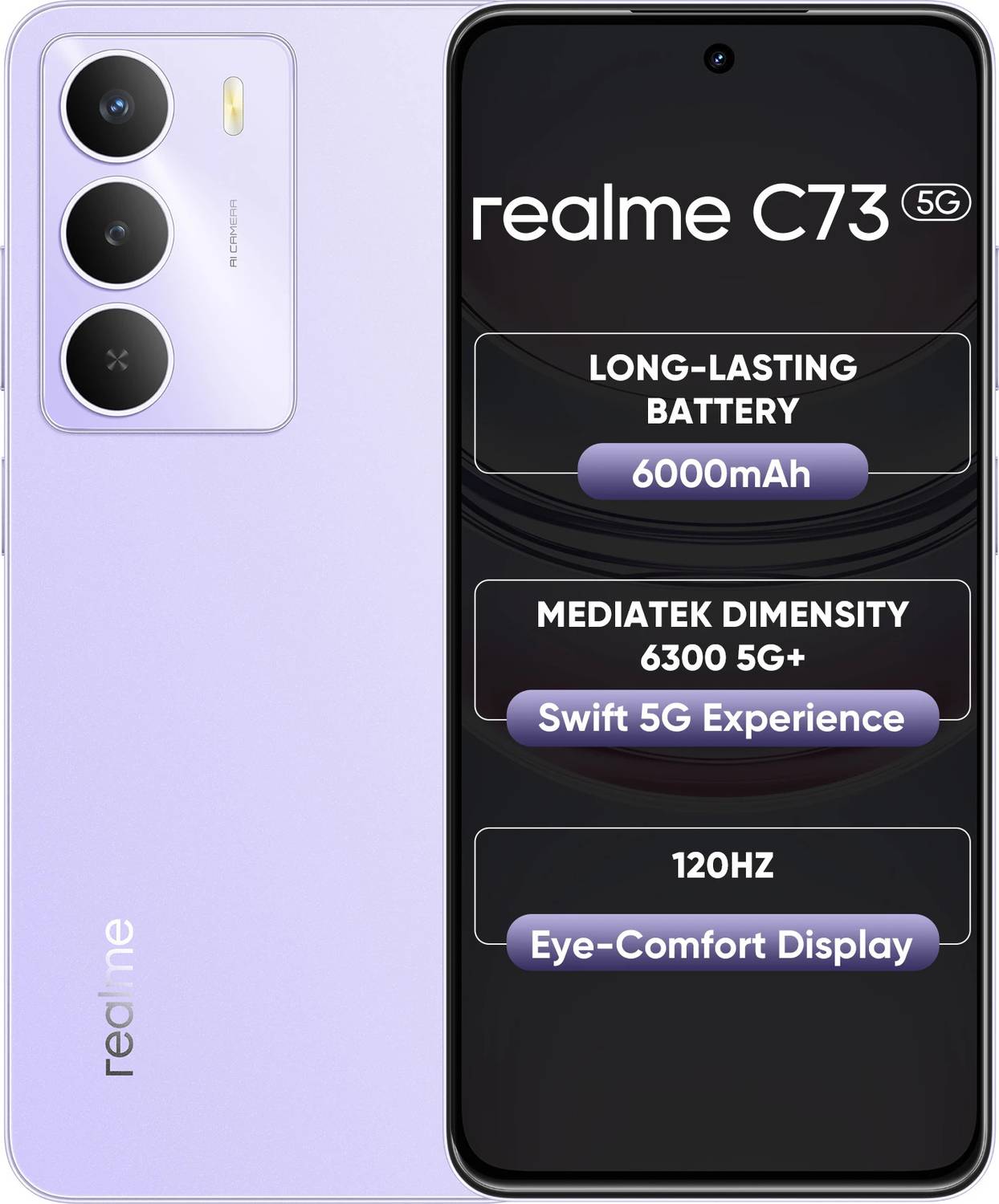 realme C73 5G Crystal Purple 128GB - Image 1