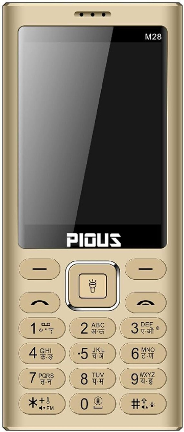 Image of Pious M28 Keypad Mobile Phone 2.8 inch Display With 3000 mAh Big Battery & 2 MP Camera