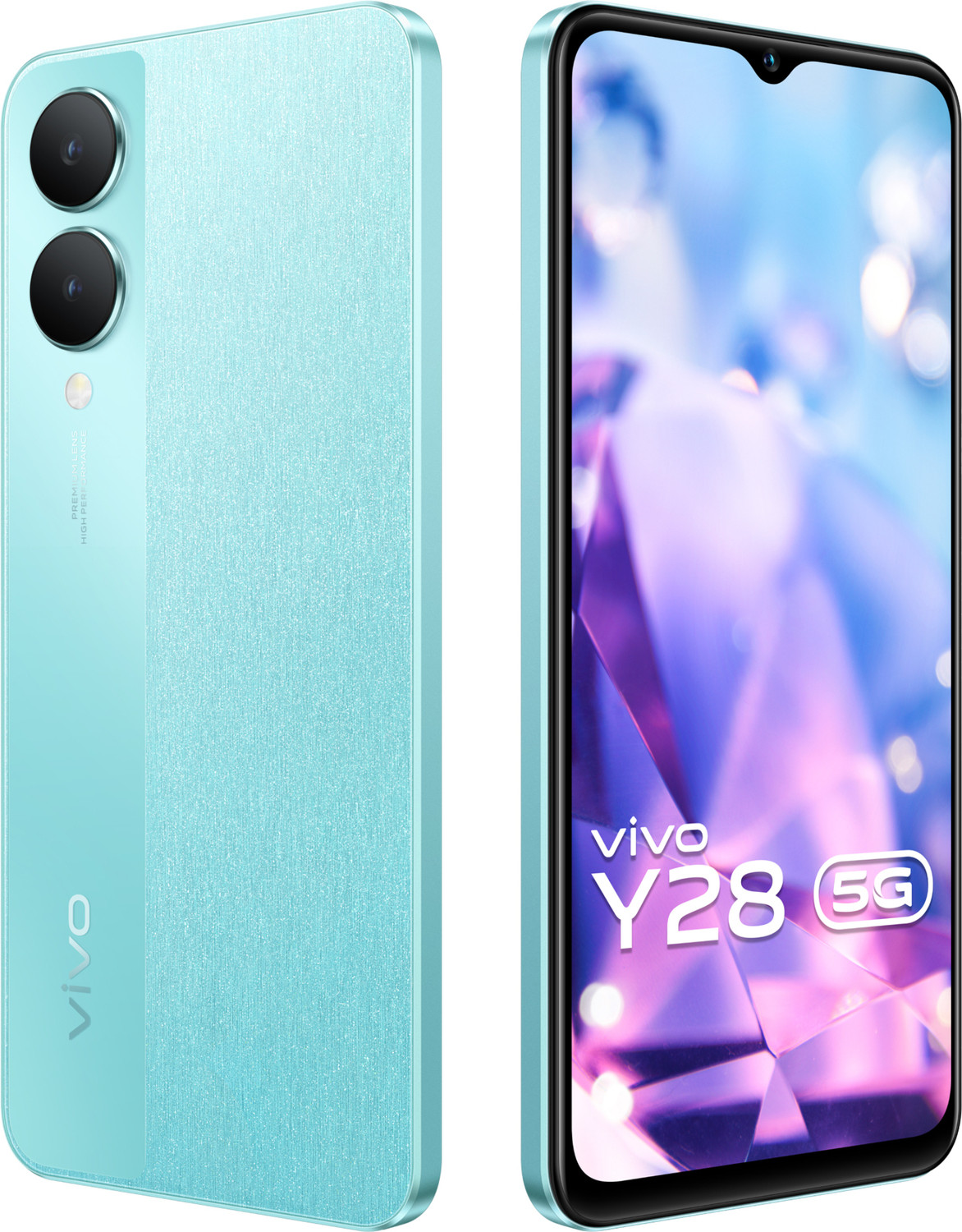 Image of vivo Y28 5G (Glitter Aqua, 128 GB)