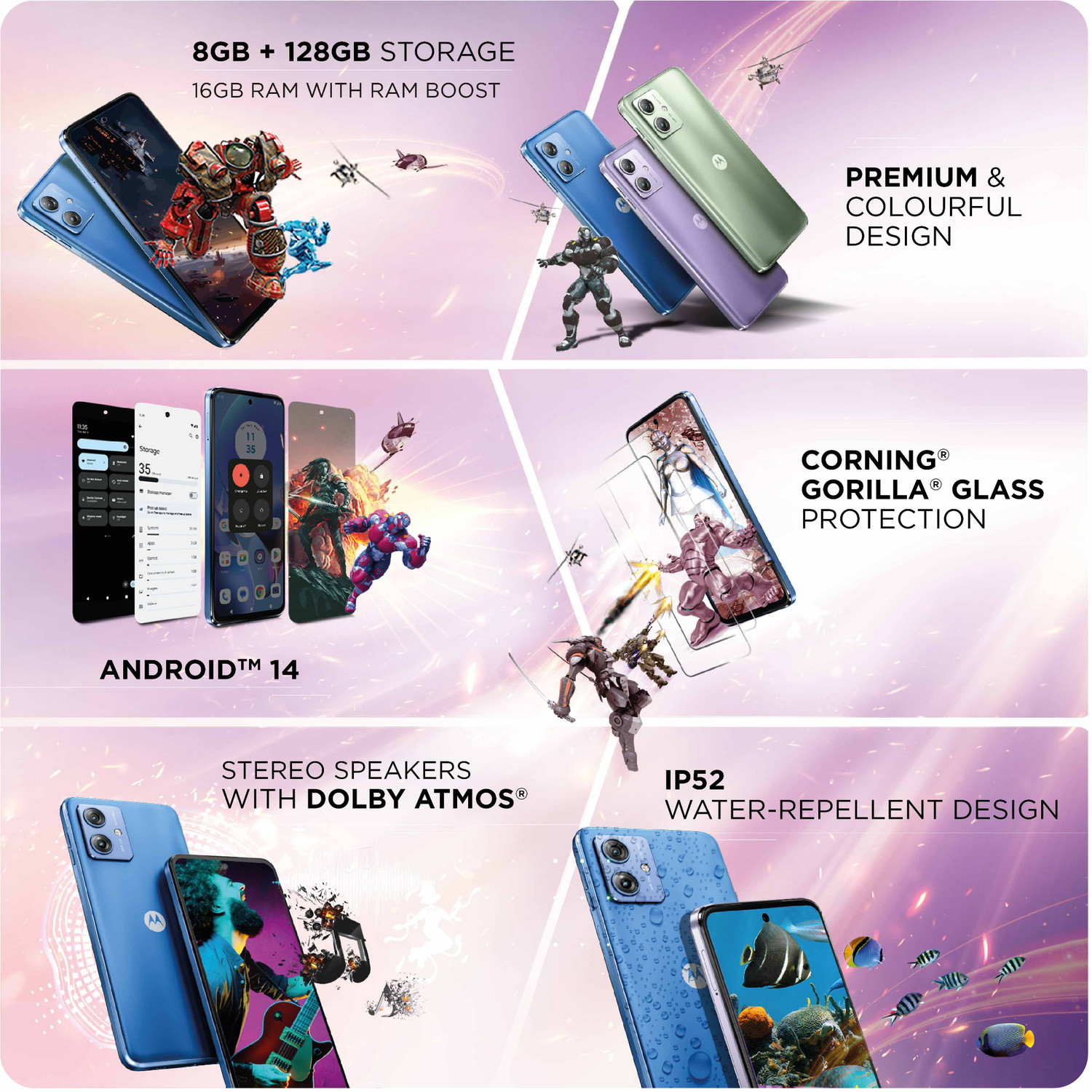 Image of Motorola g64 5G (Pearl Blue, 128 GB)