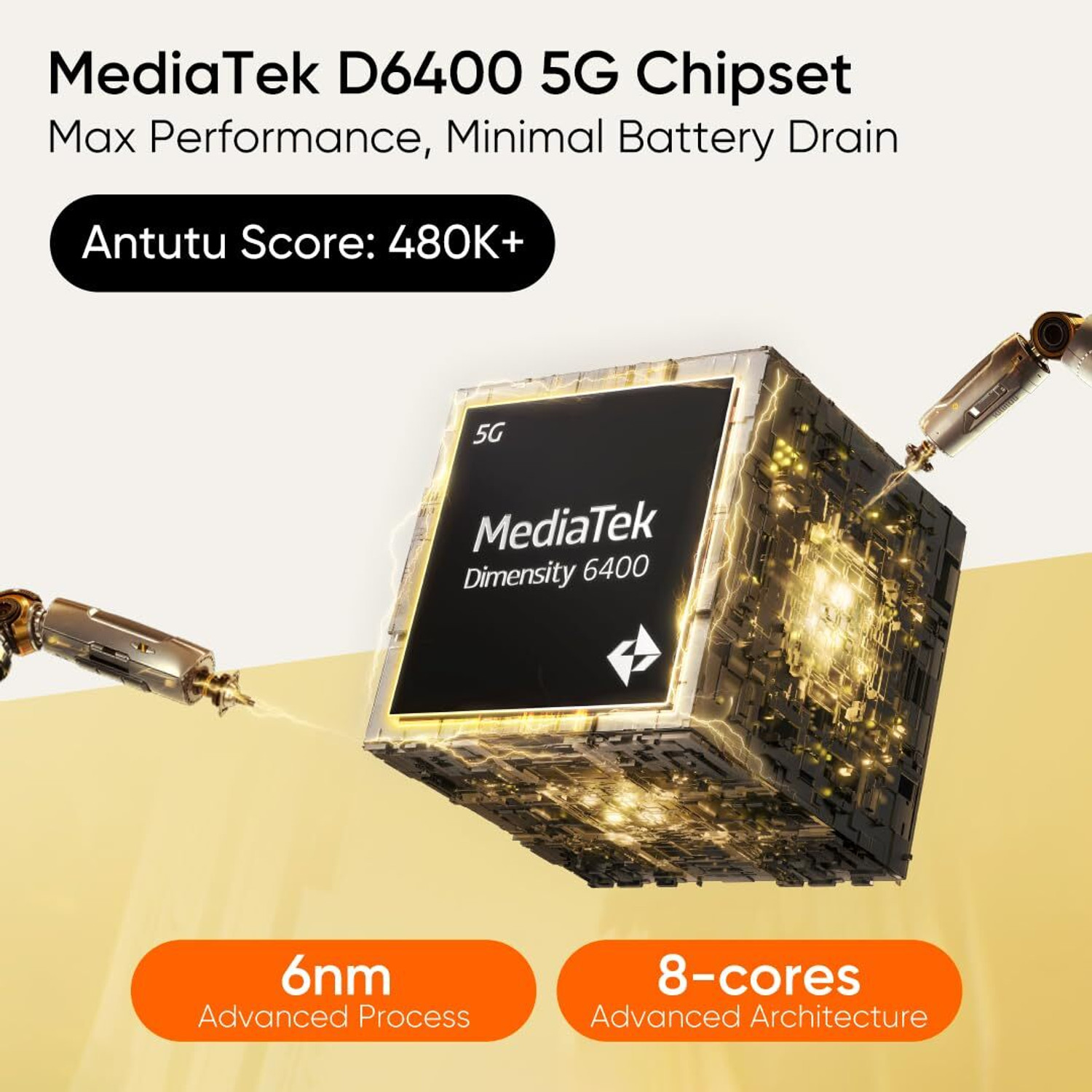 Image of realme Narzo 80x 5G (Sunlit Gold, 128 GB)